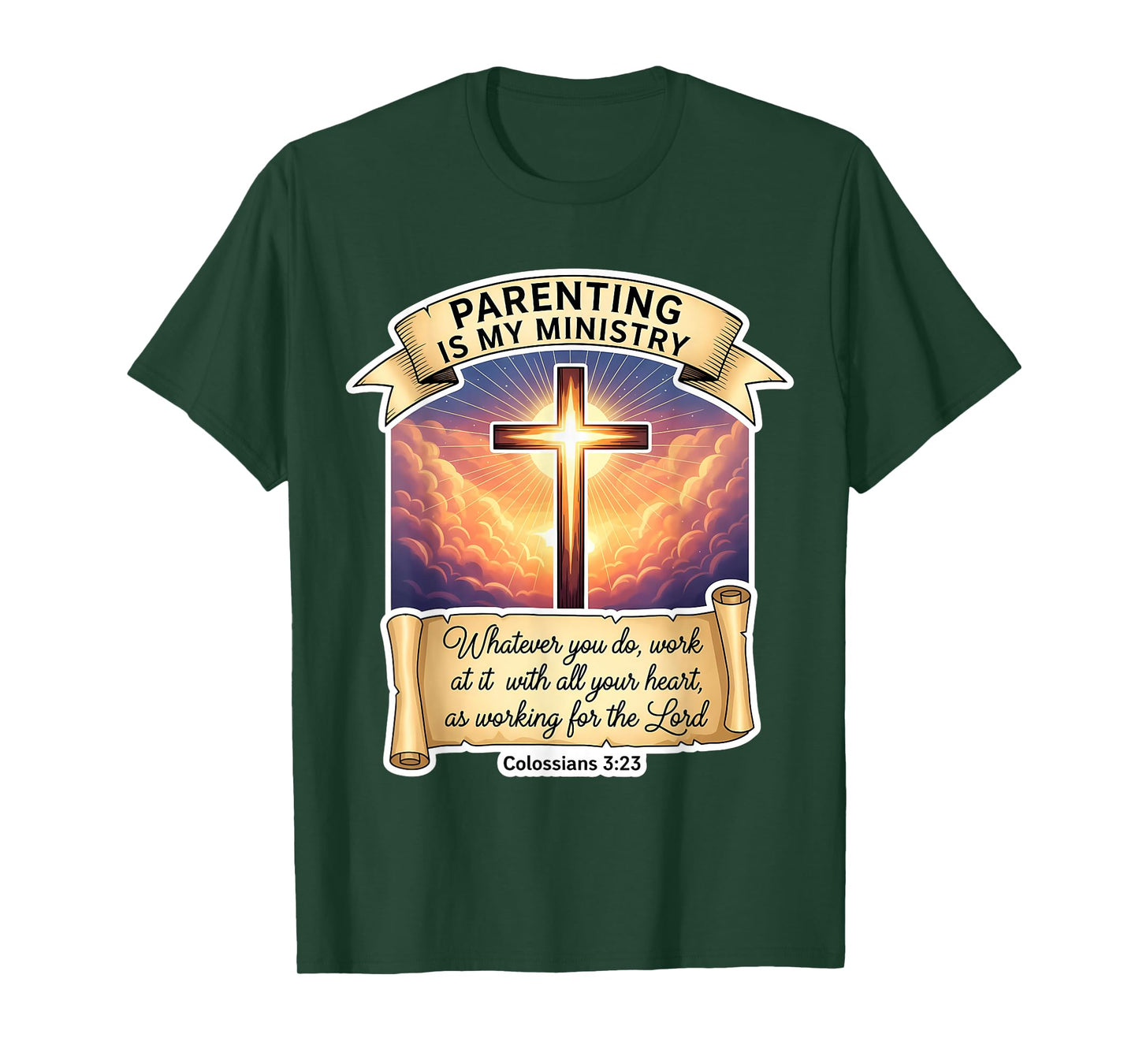 Christian Parenting is My Ministry Father's Day Dad Papa God T-Shirt