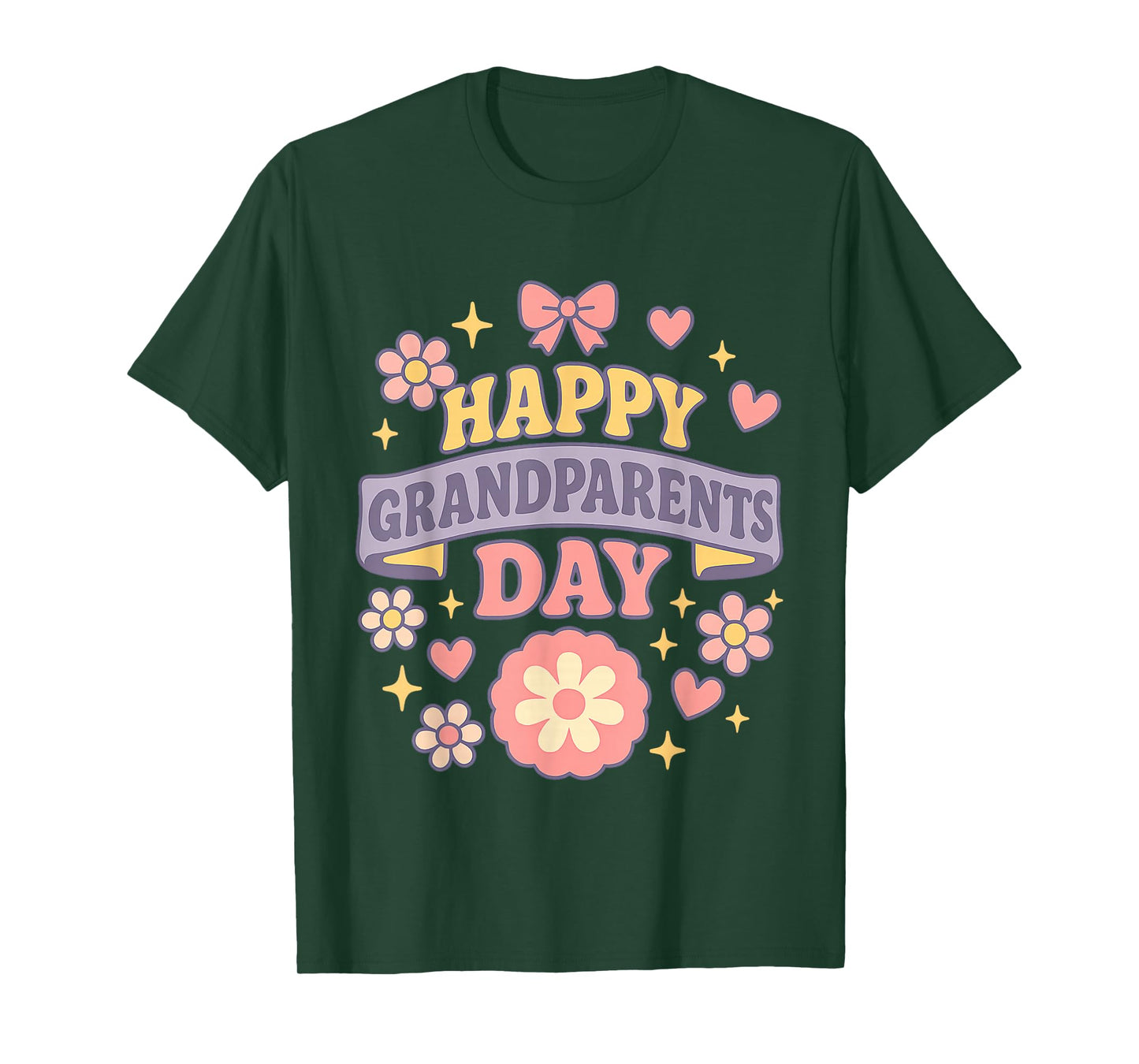 Happy Grandparents Day Funny Family Quote Grandma Grandpa T-Shirt