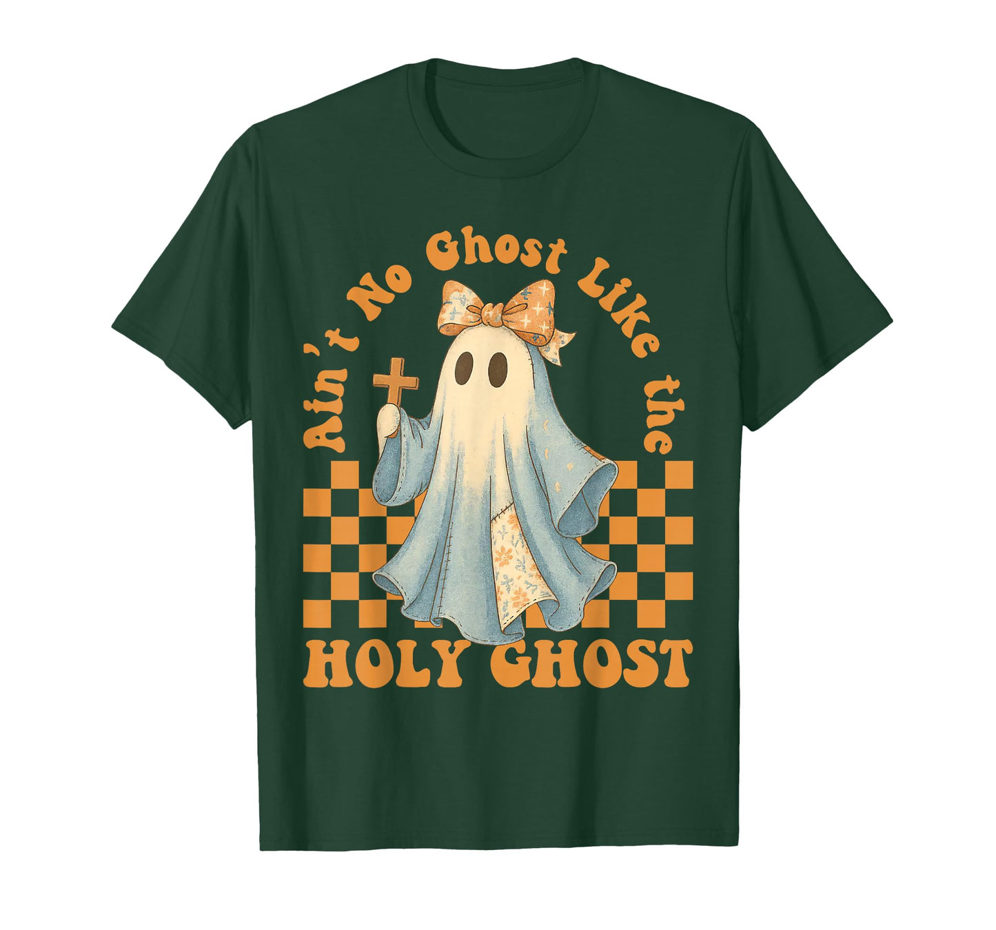 Groovy Aint No Ghost Like The Holy Ghost Christian Halloween T-Shirt