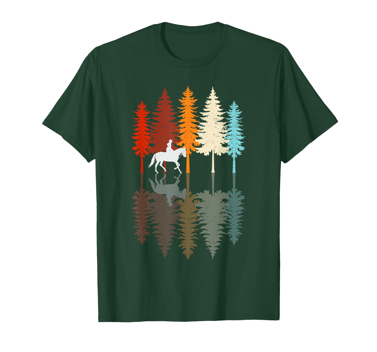 Retro Vintage Girl Horse Riding T-Shirt