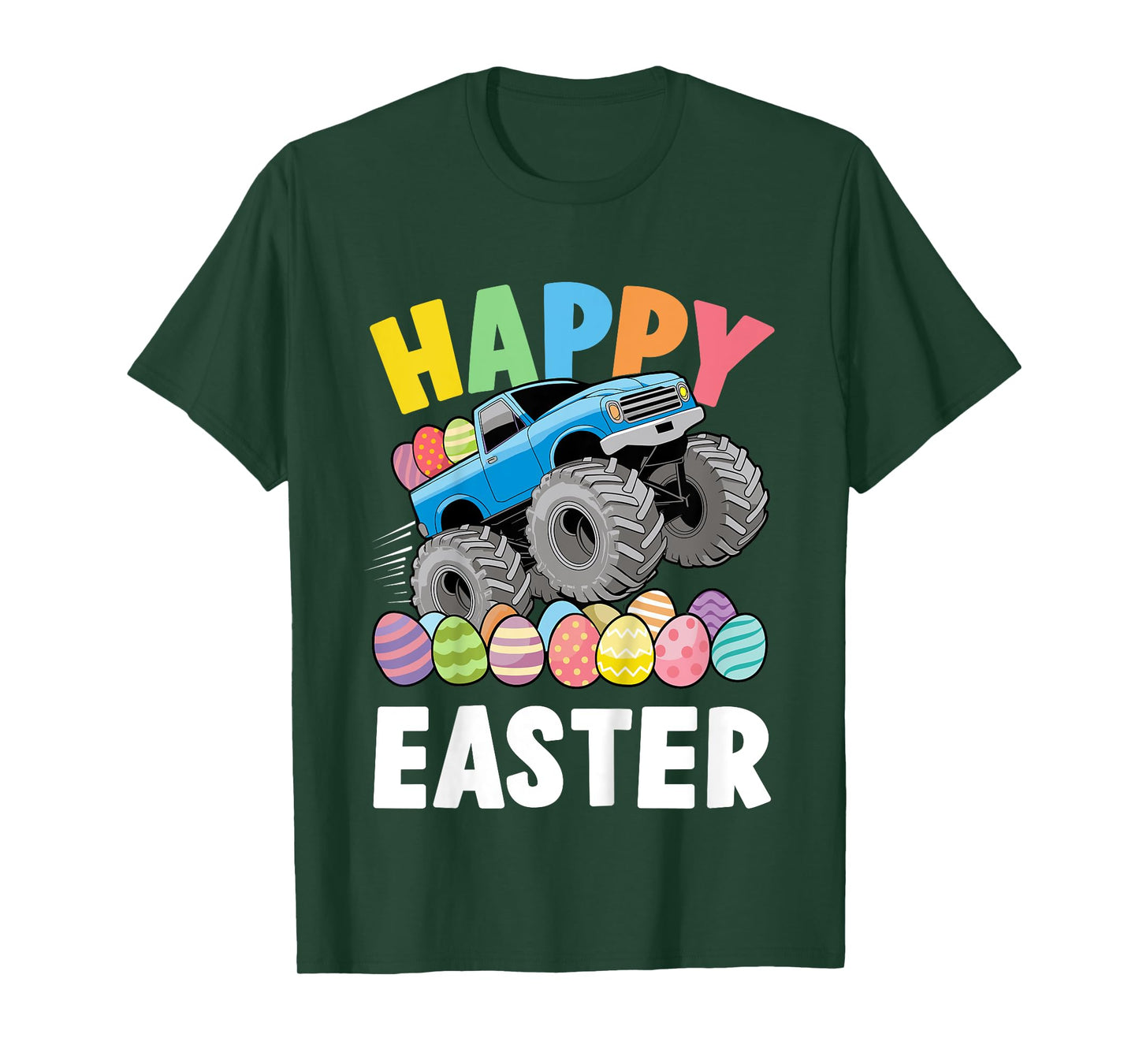 Kids Happy easter monster truck for boys and toddler T-Shirt