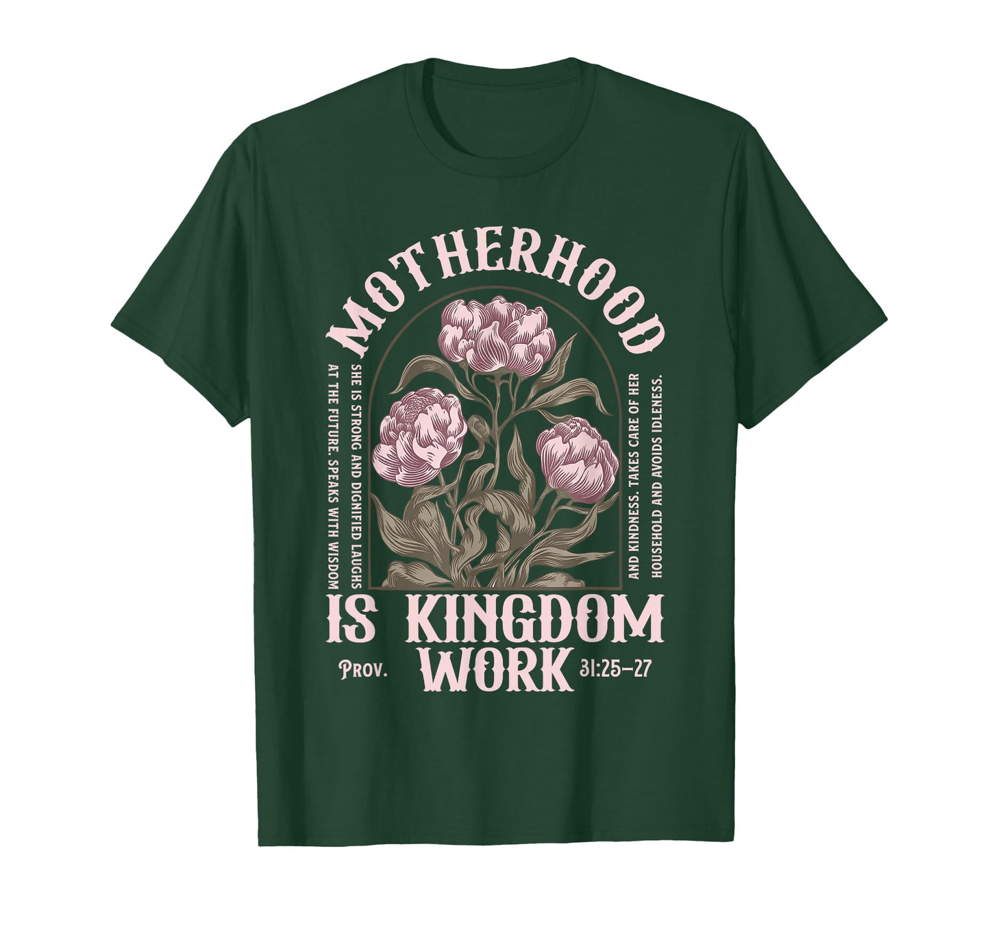 Motherhood is Kingdom Work Christian Mothers Day T-Shirt