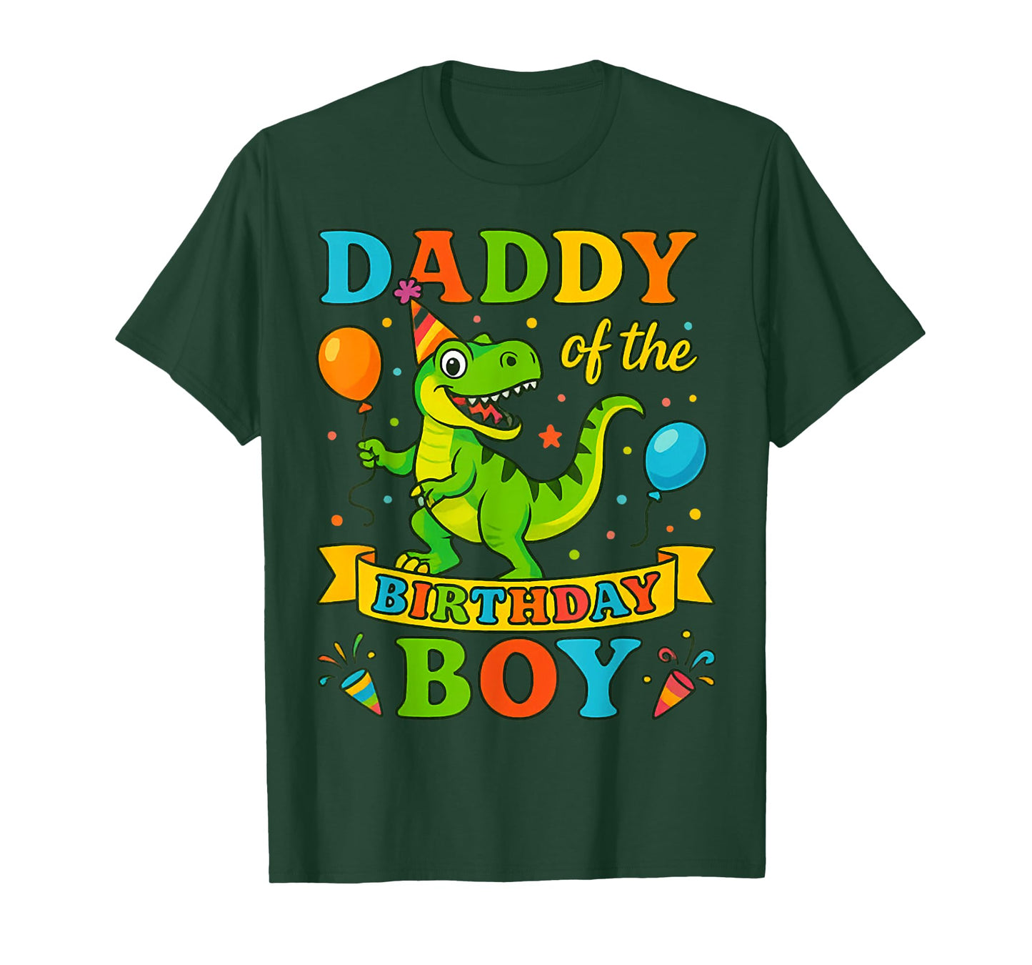 Daddy of The Birthday Boy T-Rex Dinosaur Birthday Party T-Shirt