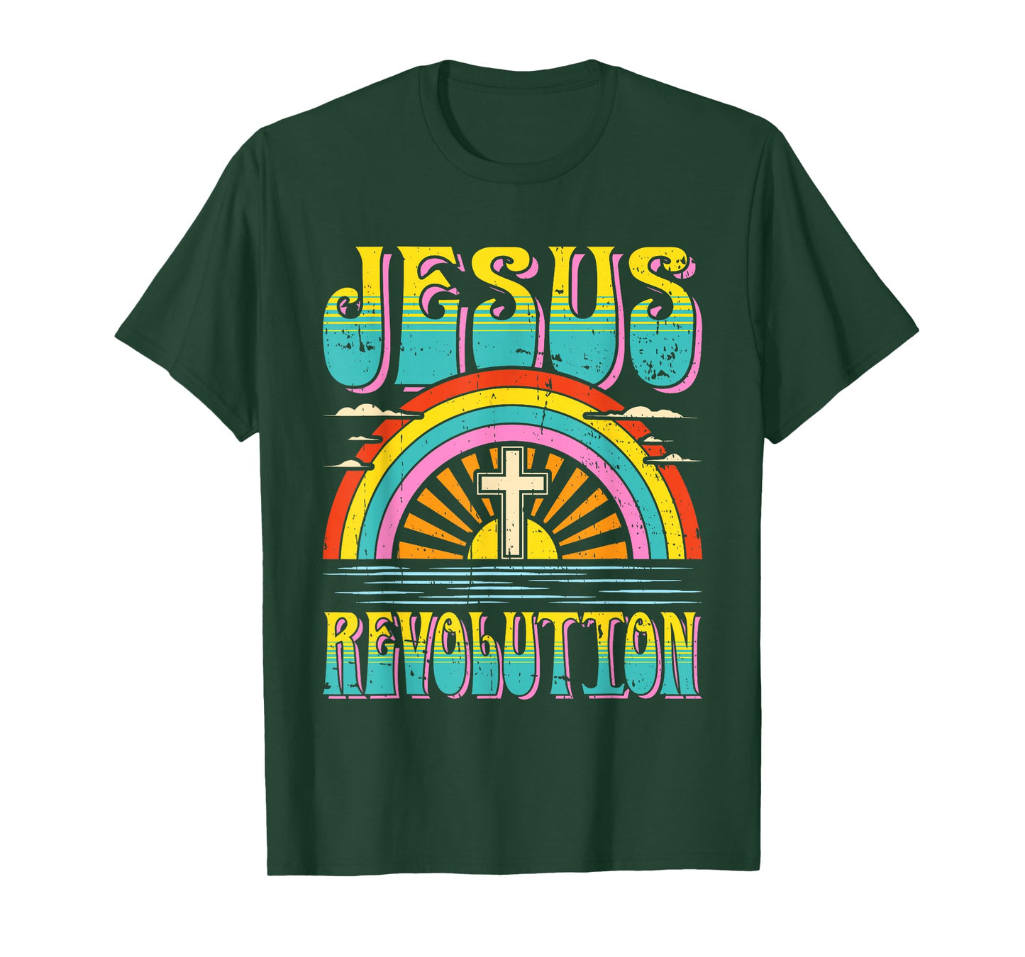 Jesus Revolution Faith Retro Groovy Christian T-Shirt