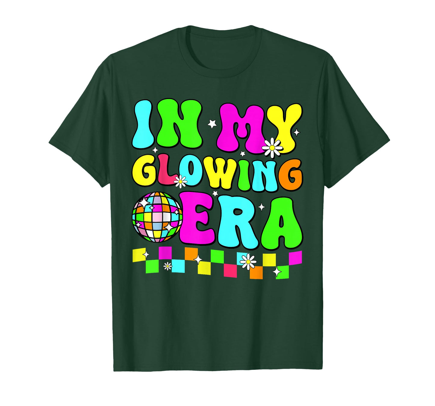 In My Glowing Era Retro Colorful Quote Group Team Tie Dye T-Shirt