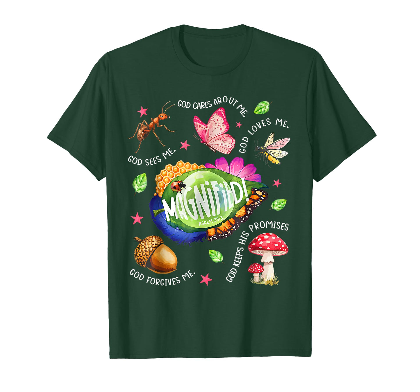 VBS 2025 Magnified Smallest Insects Adventure VBS Psalm 34:3 T-Shirt