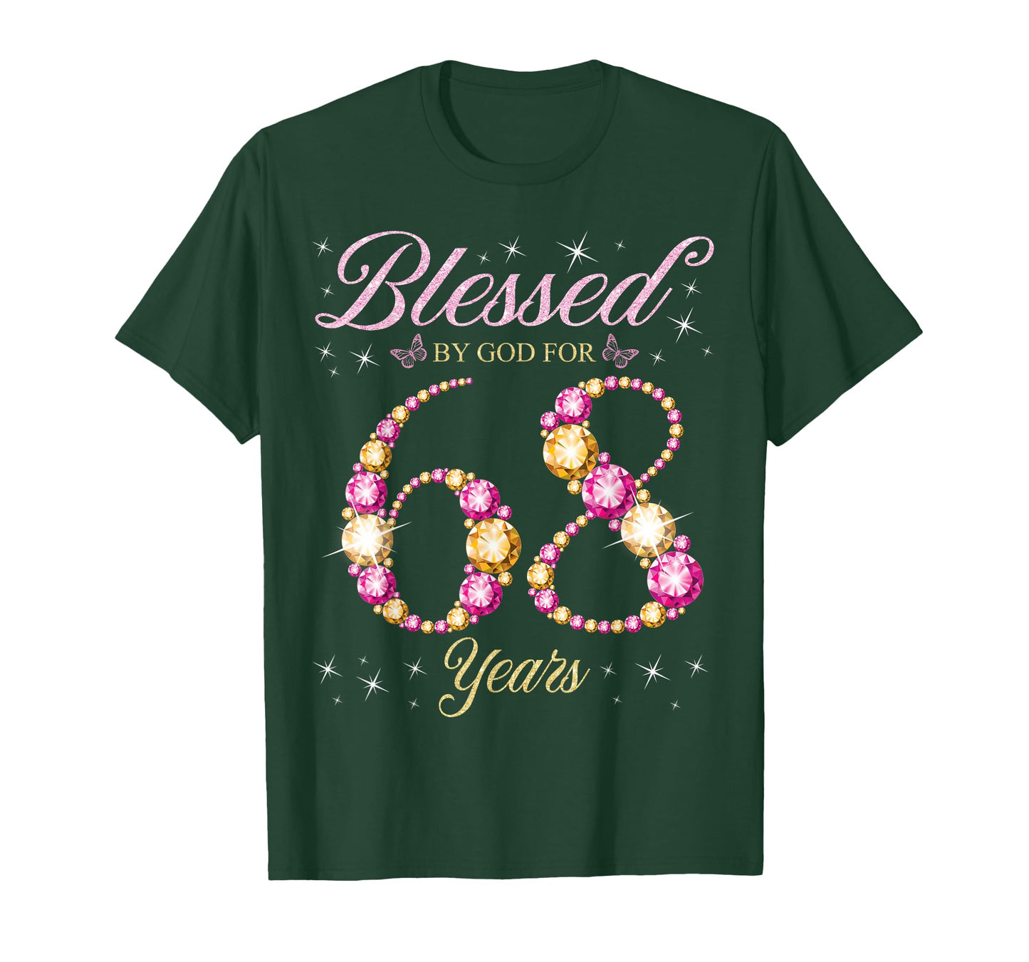 Blessed By God For 68 Years Old 68th Birthday Party T-Shirt