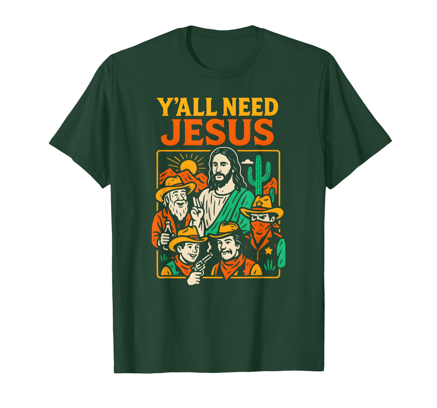 Christian Parody Yall Need Jesus Fun Womens Christian Faith T-Shirt