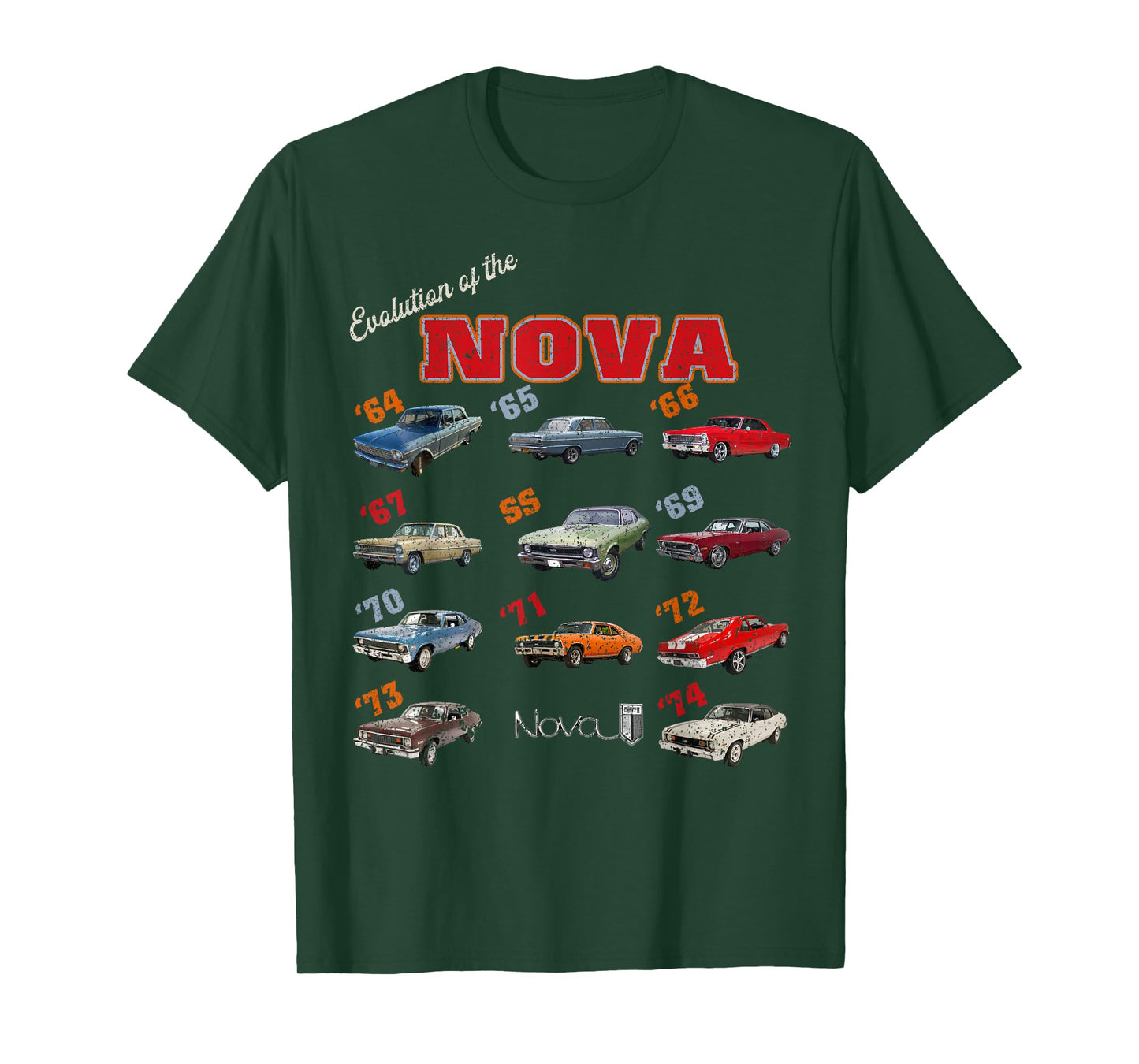 1969 72 63 64 65 66 67 68 70 71 73 74 chevys nova Evolution T-Shirt