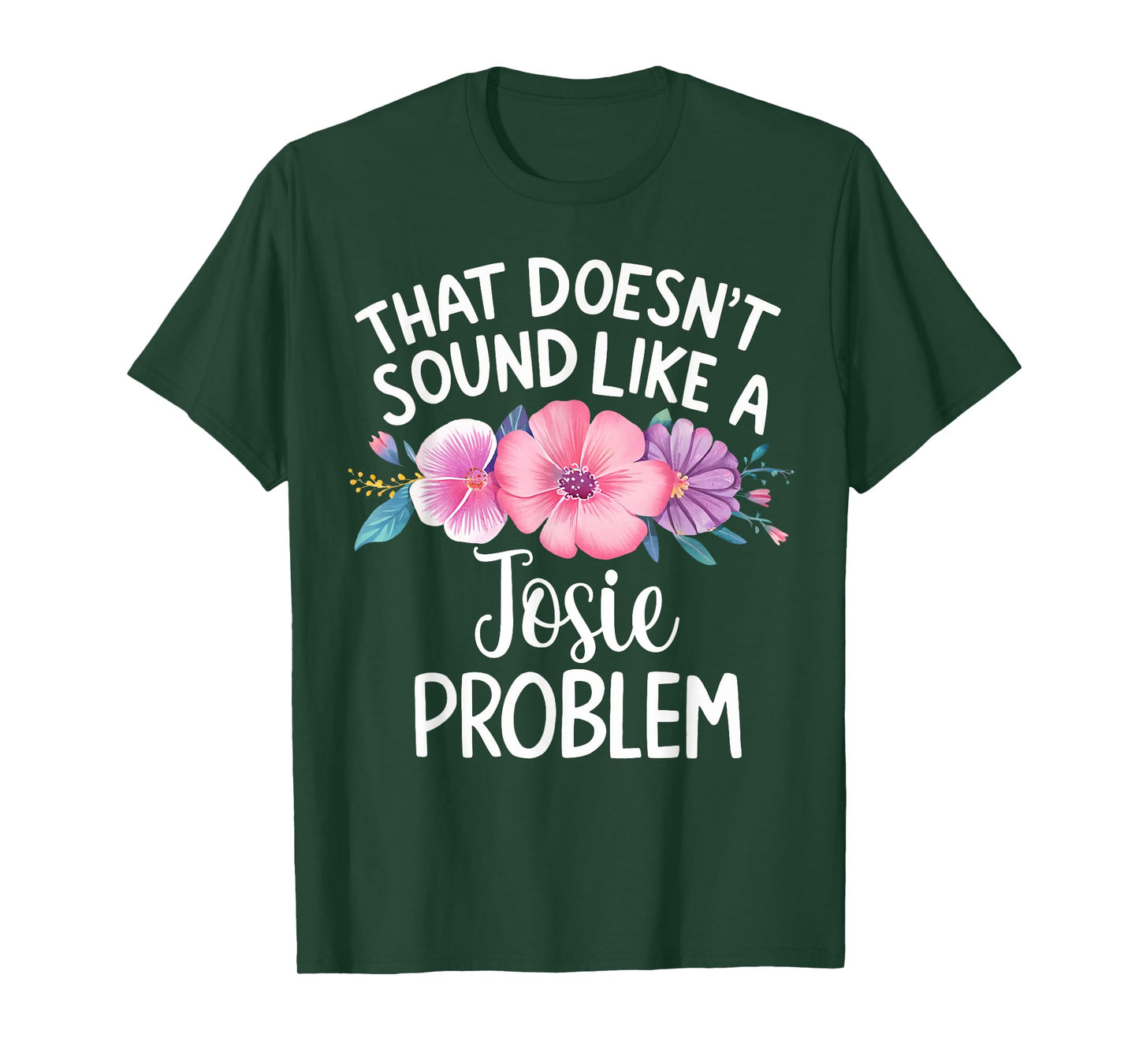 Josie Personalised Cute Flower Girls Josie Name T-Shirt