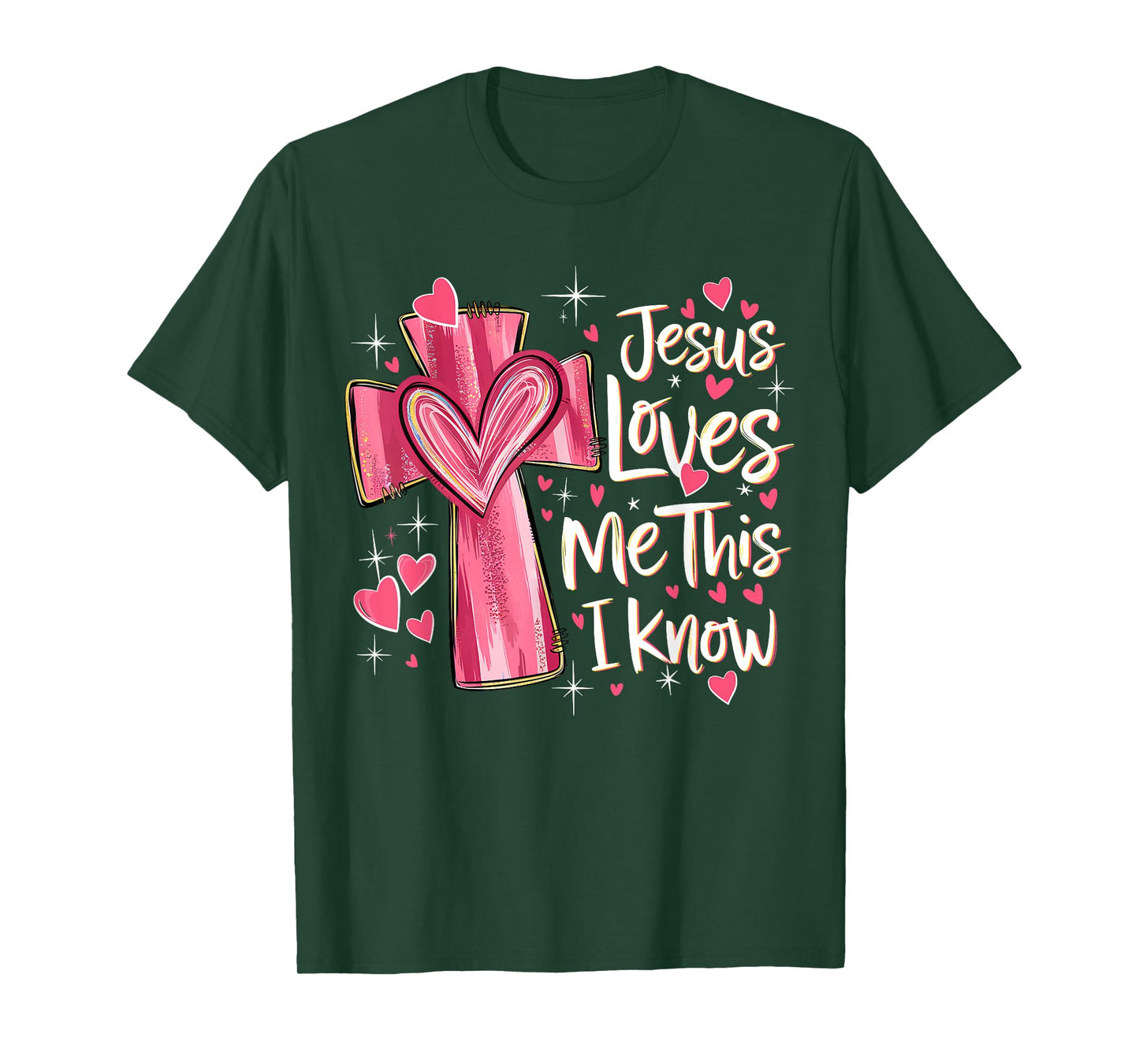 Jesus Loves Me This I Know God Religious Christian Valentine T-Shirt