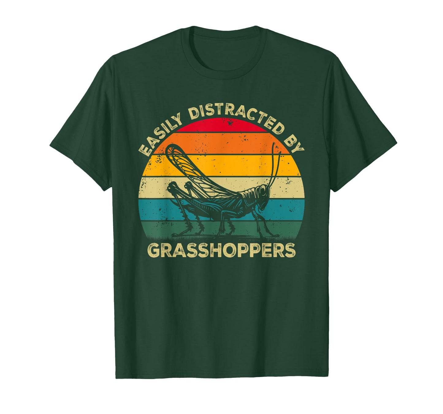 Easily Distracted By Grasshoppers, Cute Grasshopper Lovers T-Shirt