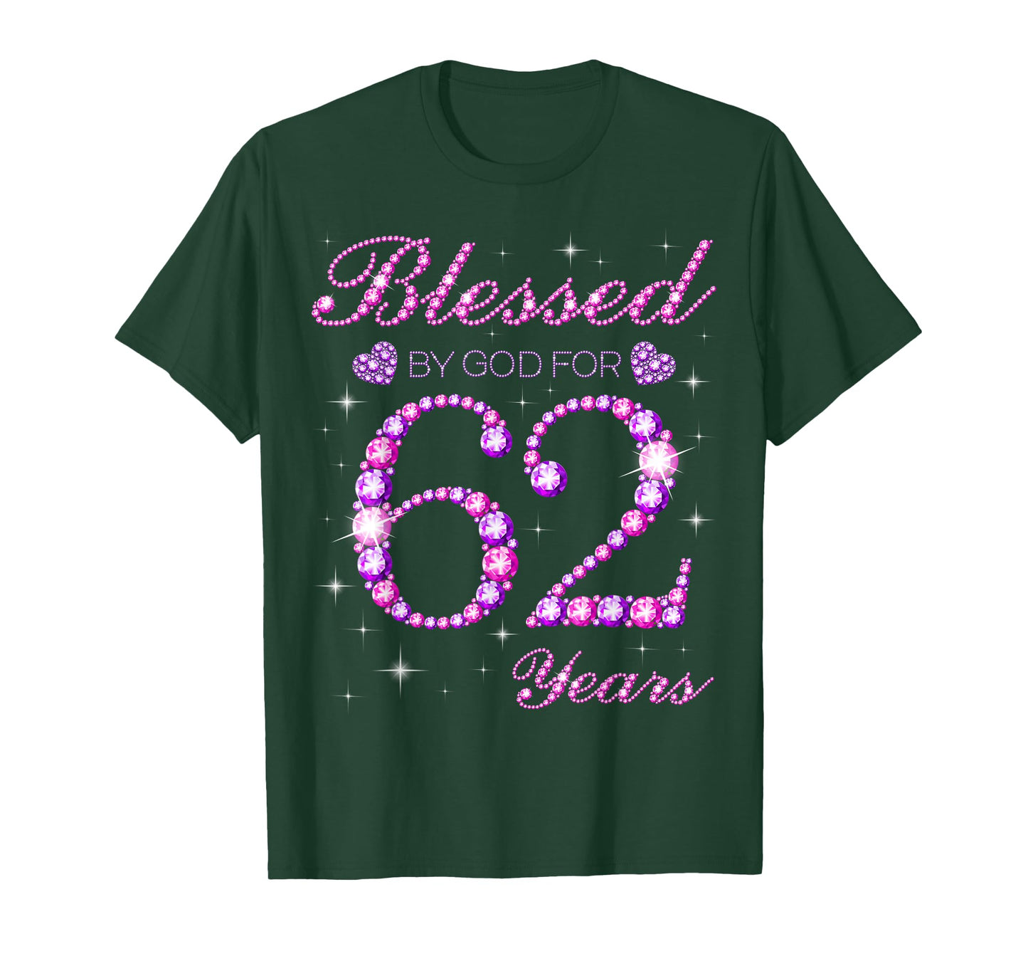 Blessed by God for 62 Years Old 62nd Birthday Party T-Shirt
