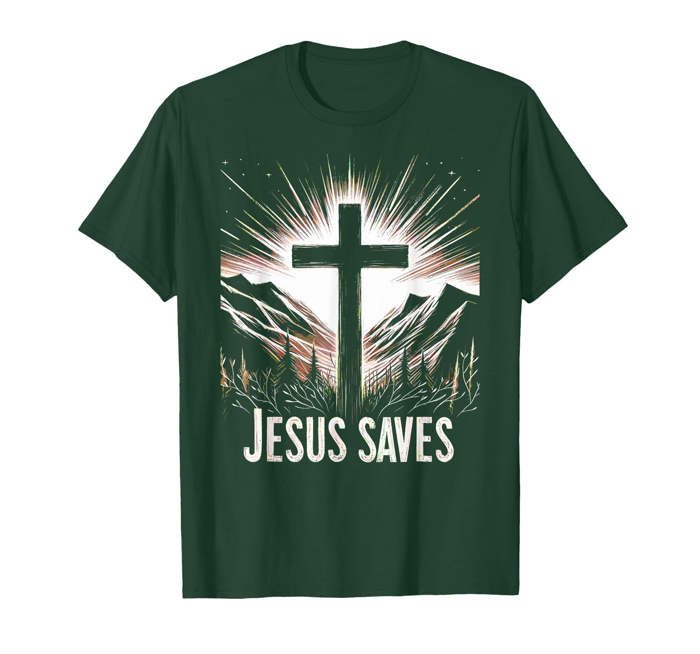 Jesus Saves Mankind Bronze Serpent Of Sins Lifted On A Cross T-Shirt