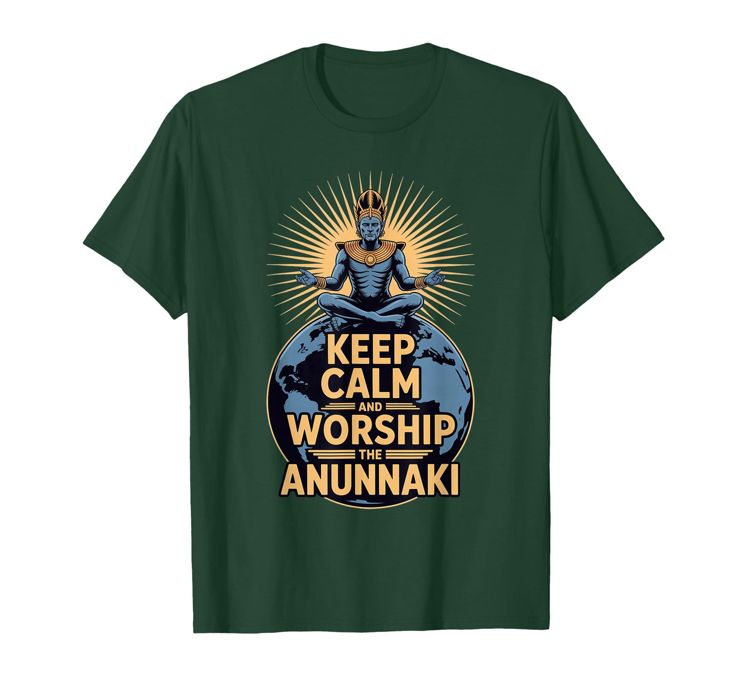 Worship The Anunnaki Calmly Enki Sumerian Ancient Gods T-Shirt