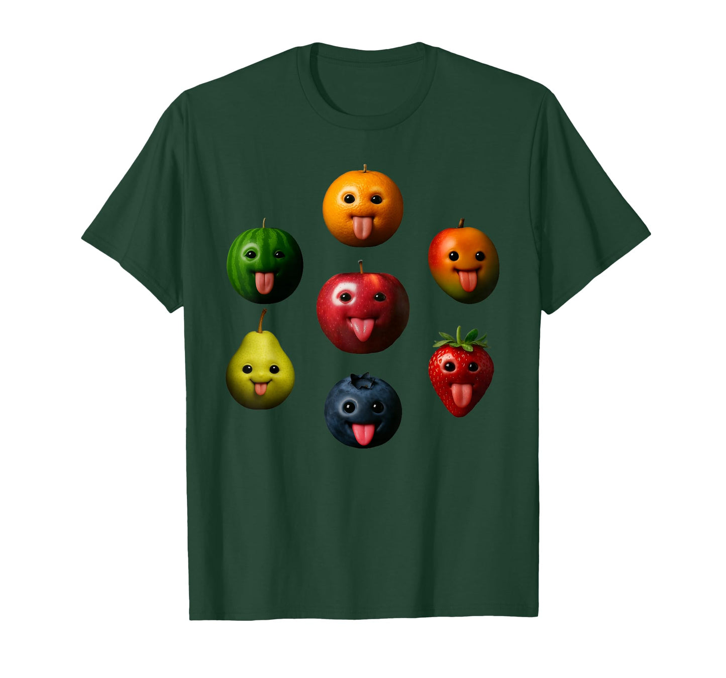 Funny Silly AI Apple gen z Meme BrainRot Humor Tongue Out T-Shirt