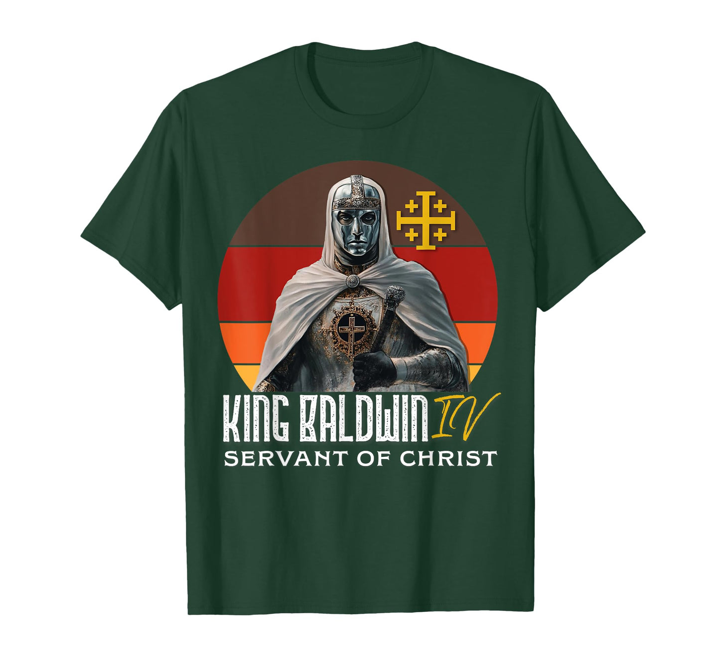 King Baldwin IV Jerusalem Cross Catholic T-Shirt