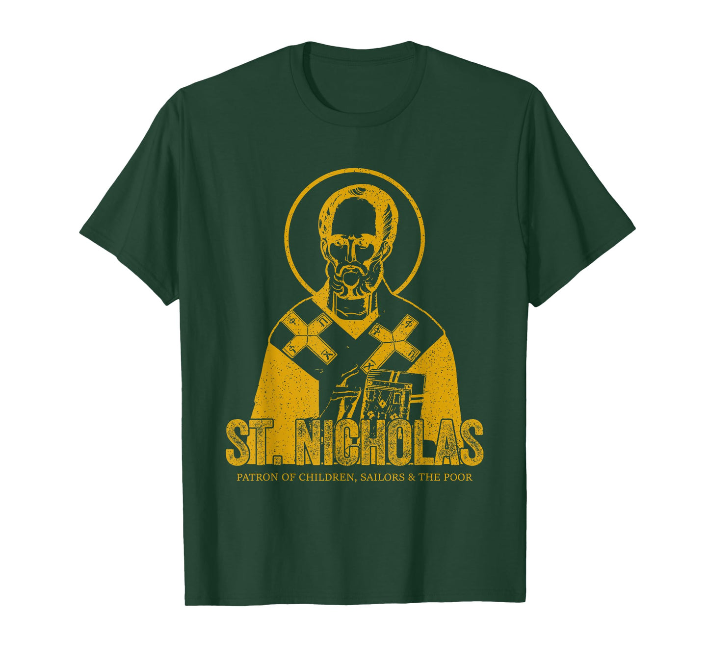 Catholicism Gold St. Nicholas Catholic Christian Saint T-Shirt