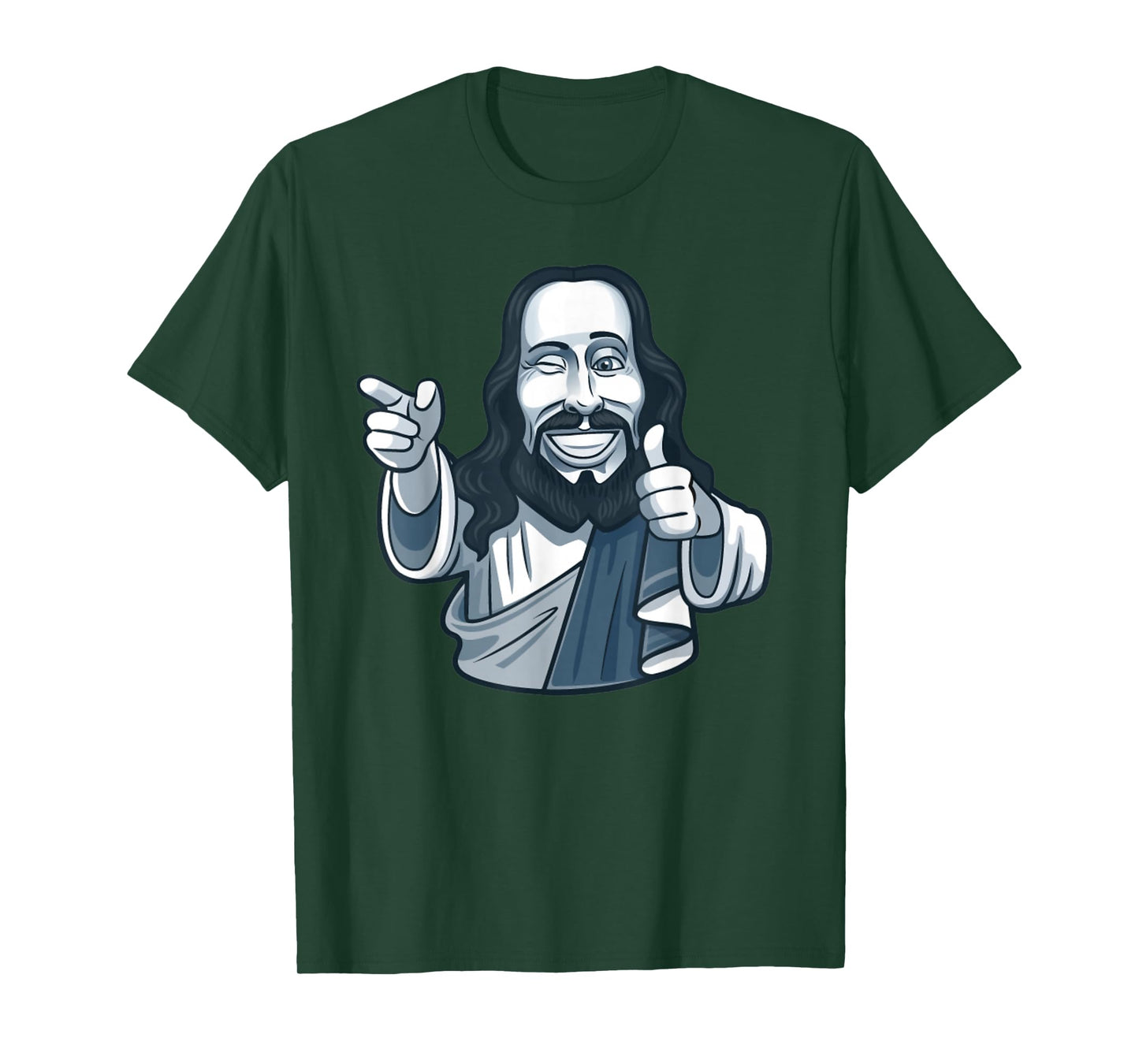 Smiling Jesus Thumbs Up Funny Christian T-Shirt T-Shirt