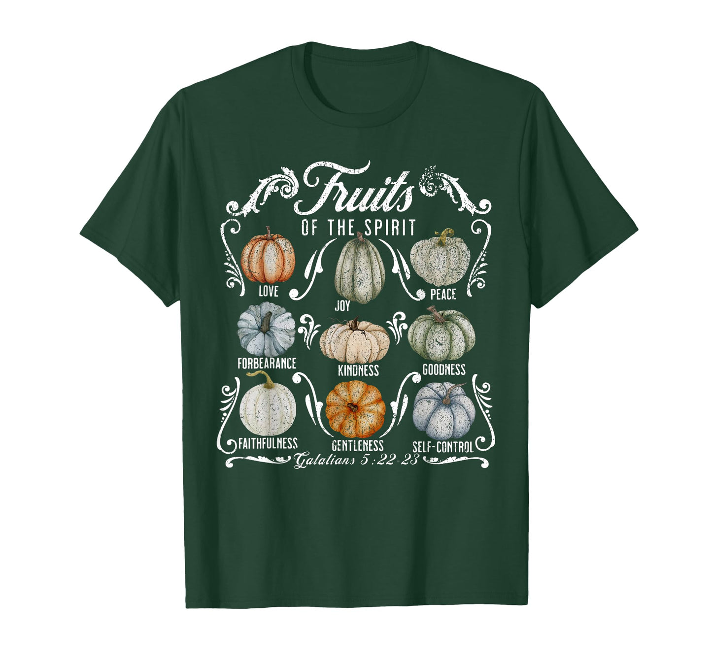The Fruit Of The Spirit Pumpkin Autumn Fall Jesus Christian T-Shirt