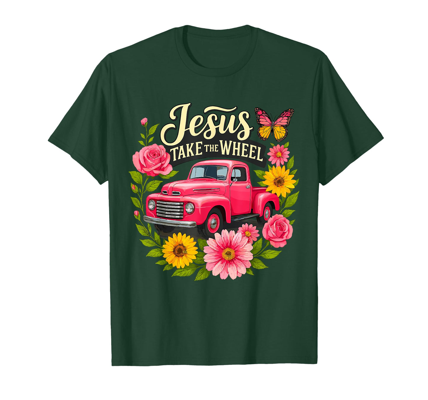 Jesus Take the Wheel Truck Christian T-Shirt