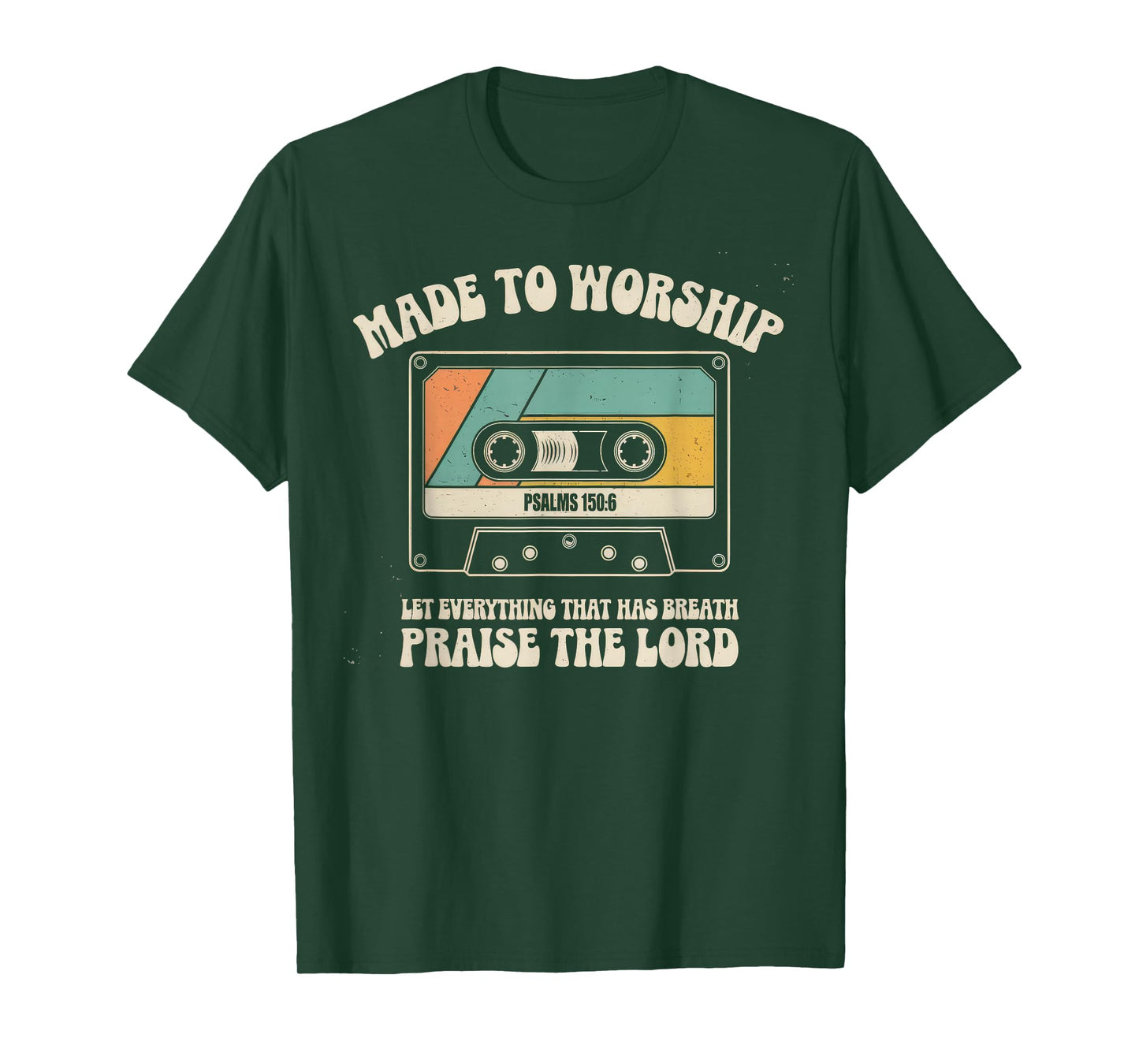Worship Tshirt Christian Music Retro Cassette Psalms 150:6 T-Shirt