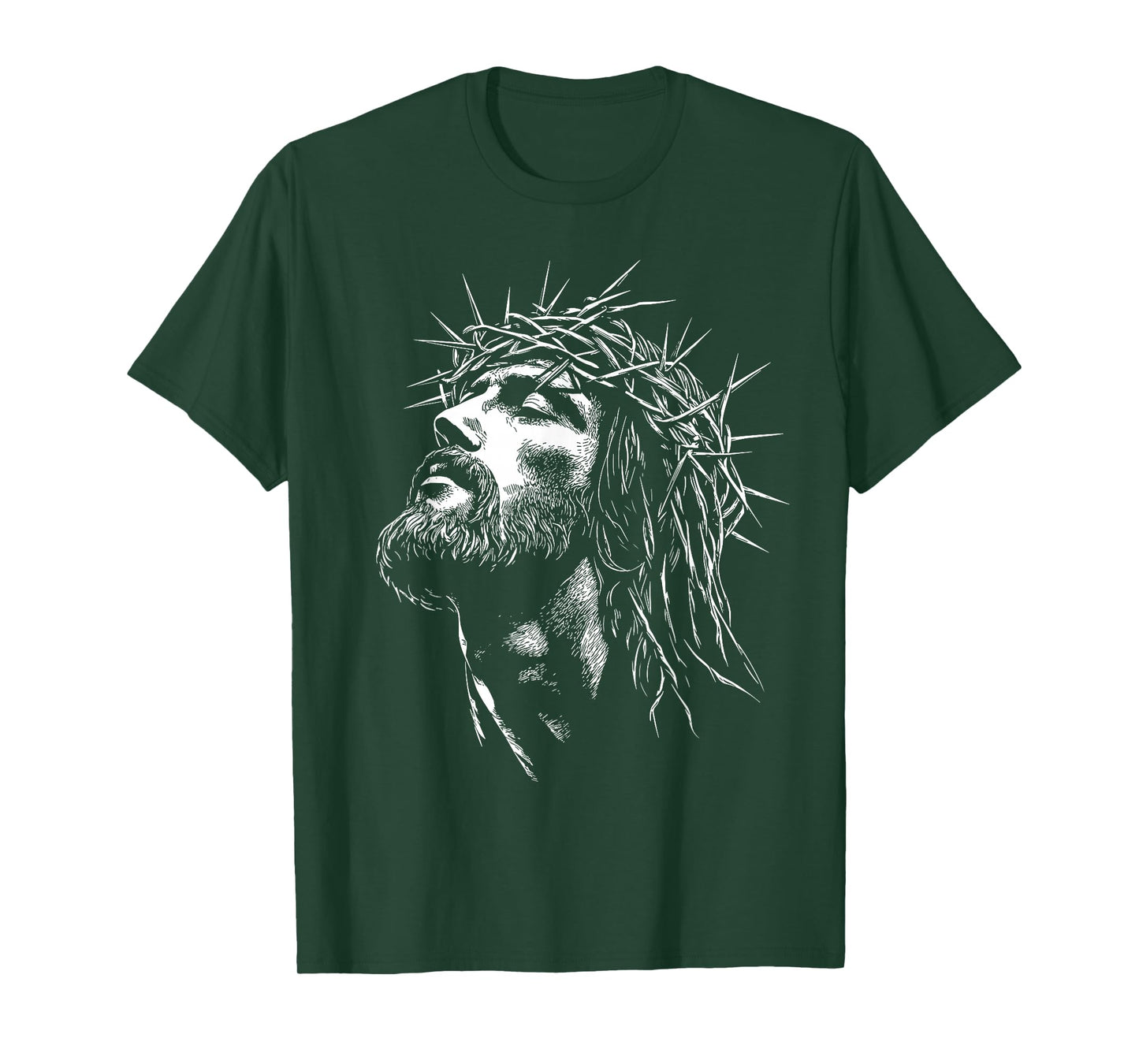 Jesus Christ with Crown of Thorns Jesus Graphic T-Shirt