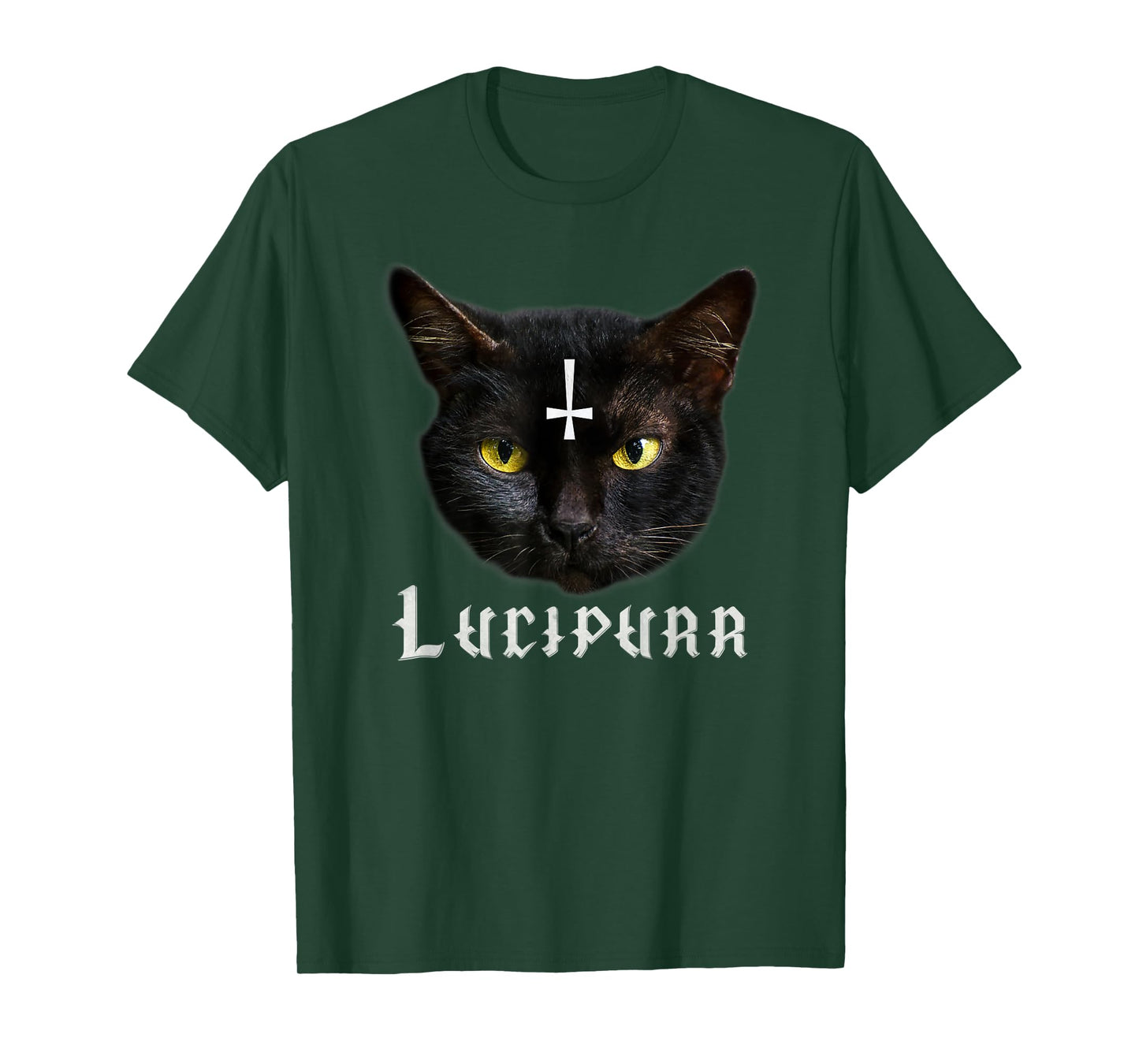 Lucipurr Satanic Cat Antichrist Baphomet 666 T-Shirt for Men Women