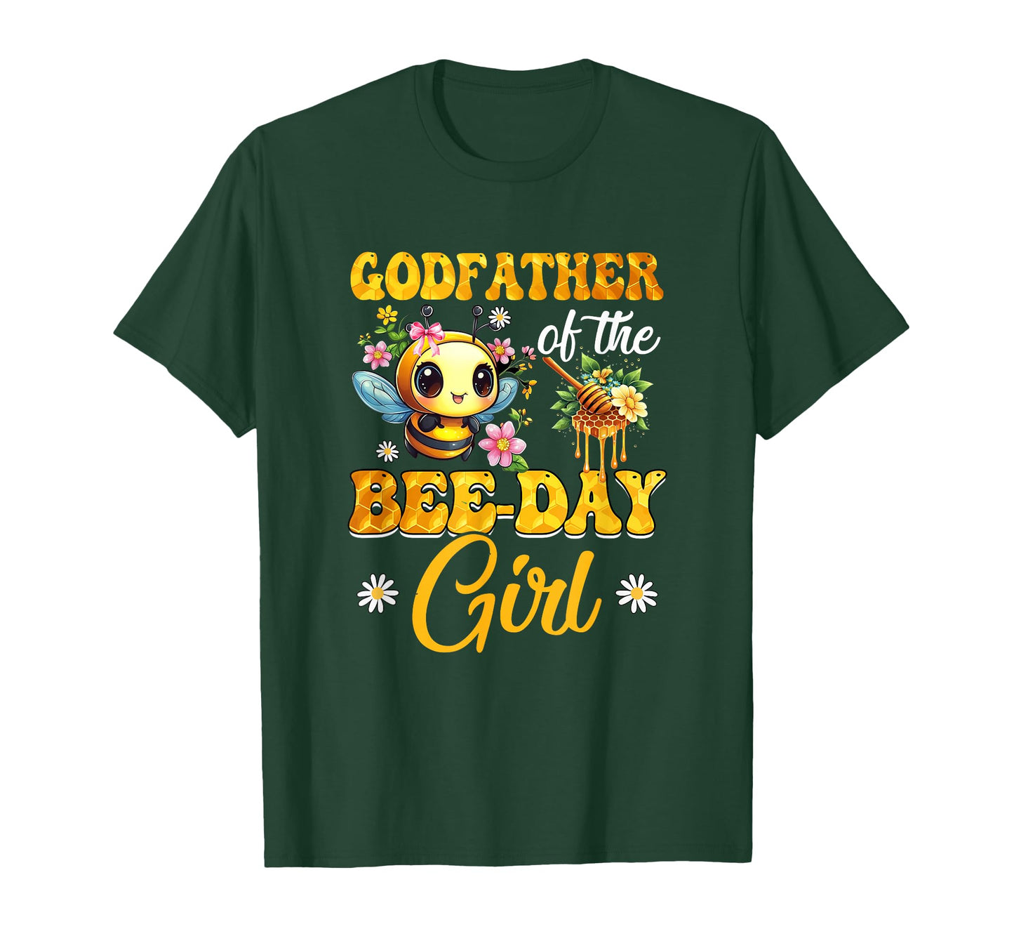 Godfather Of The Birthday Girl Bee Family Birthday Party T-Shirt