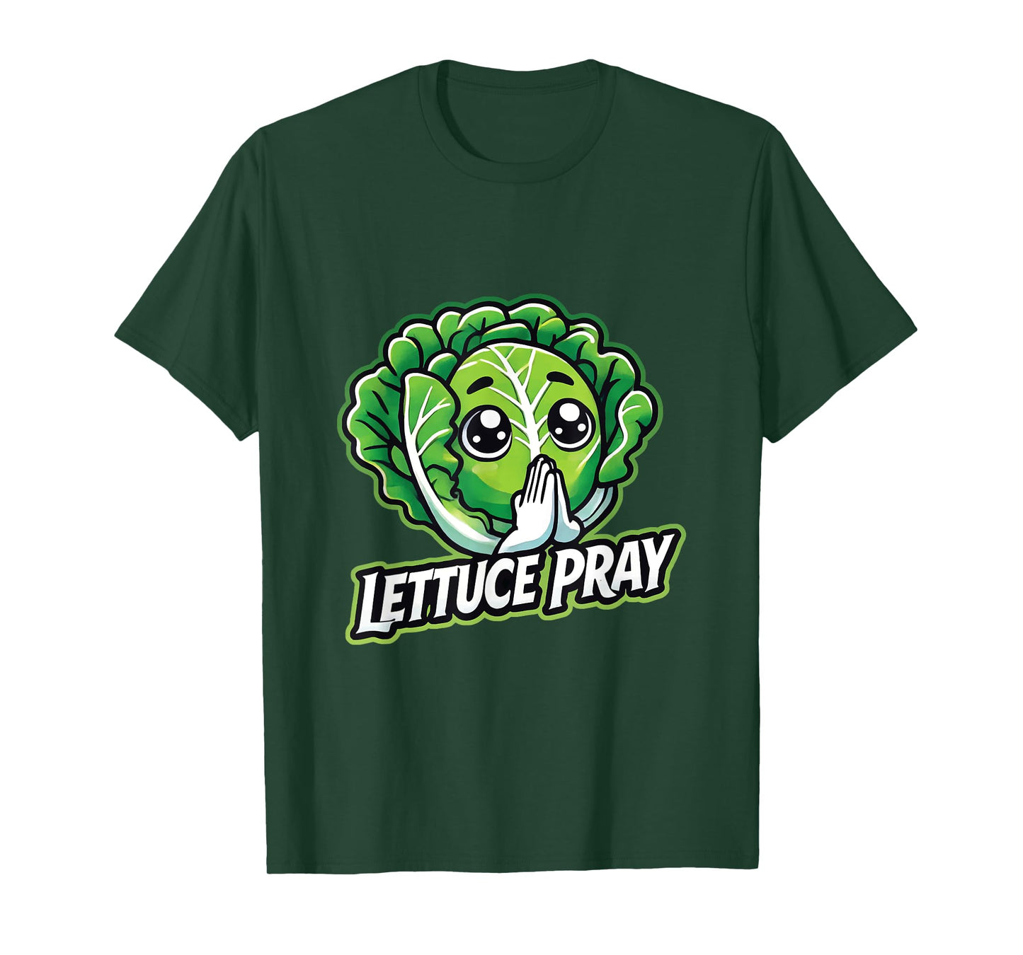 Lettuce Pray Funny Christian Faith Pun T-Shirt