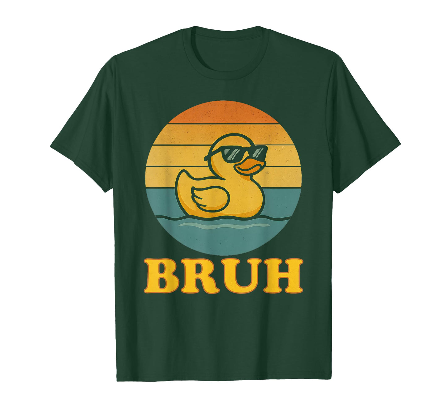 Bruh Rubber Duck Retro Rubber Ducky Funny Saying Kids Boys T-Shirt