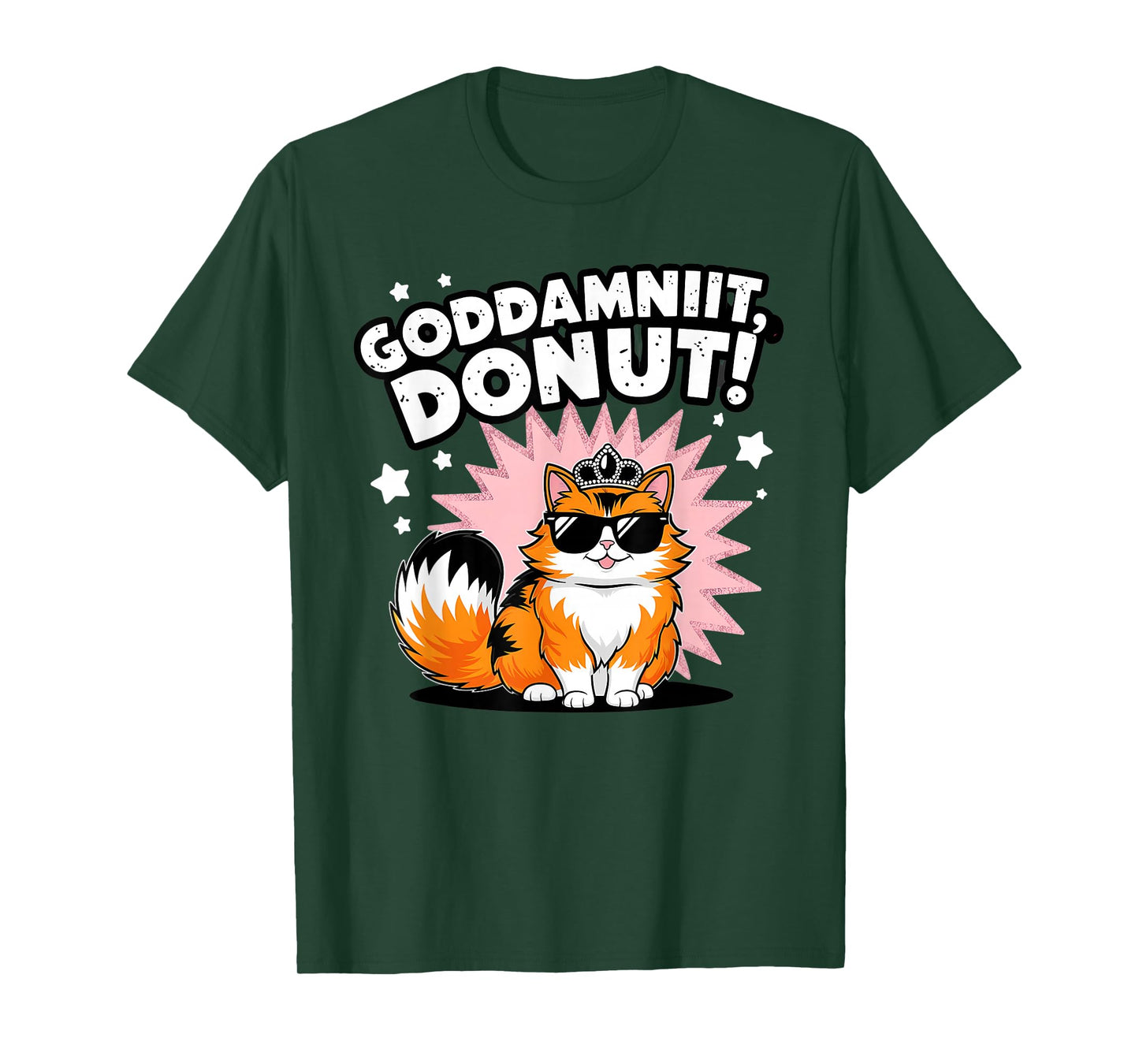 Funny Donut Quote Goddammit Donut cute Cat T-Shirt