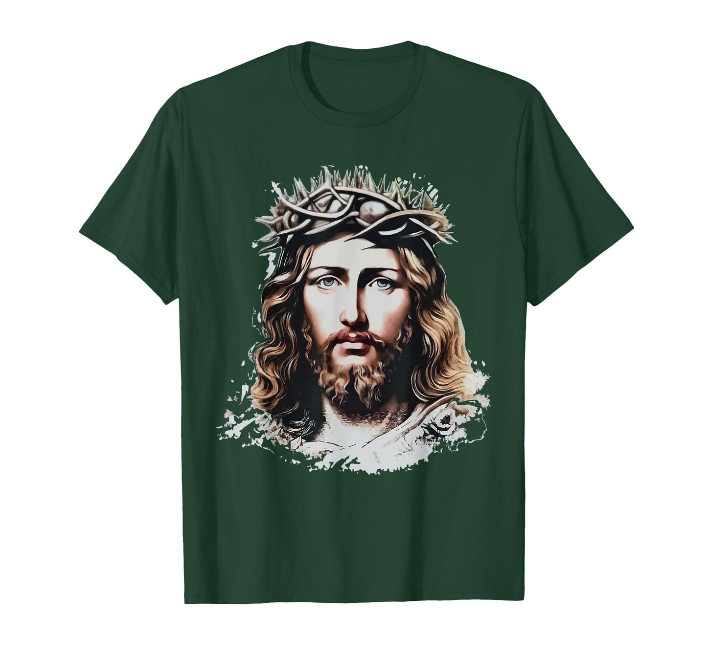 Face of Jesus Christ Crown of Thorns Catholic Faith T-Shirt