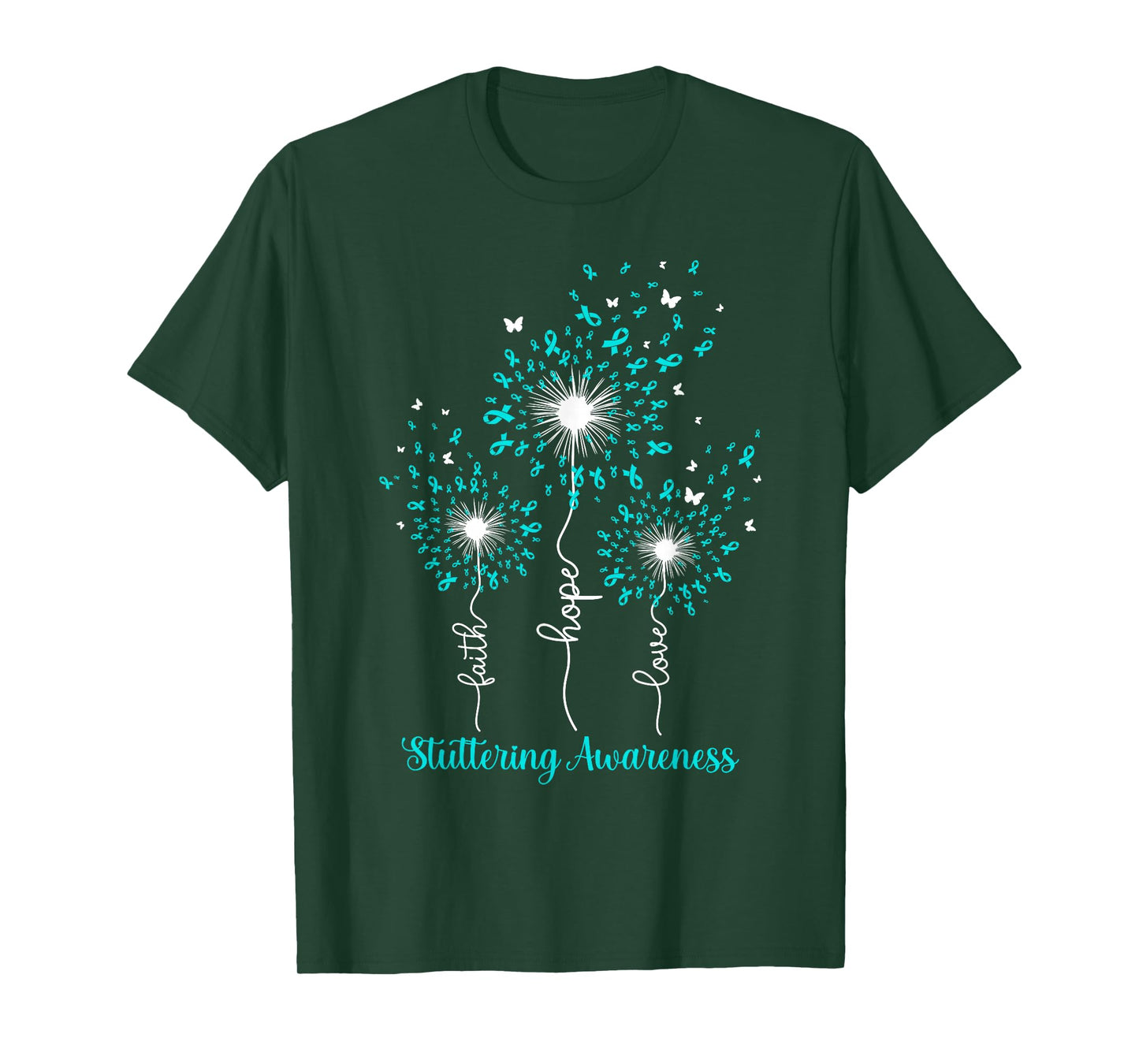 Dandelion Faith Hope Love Stuttering Awareness T-Shirt