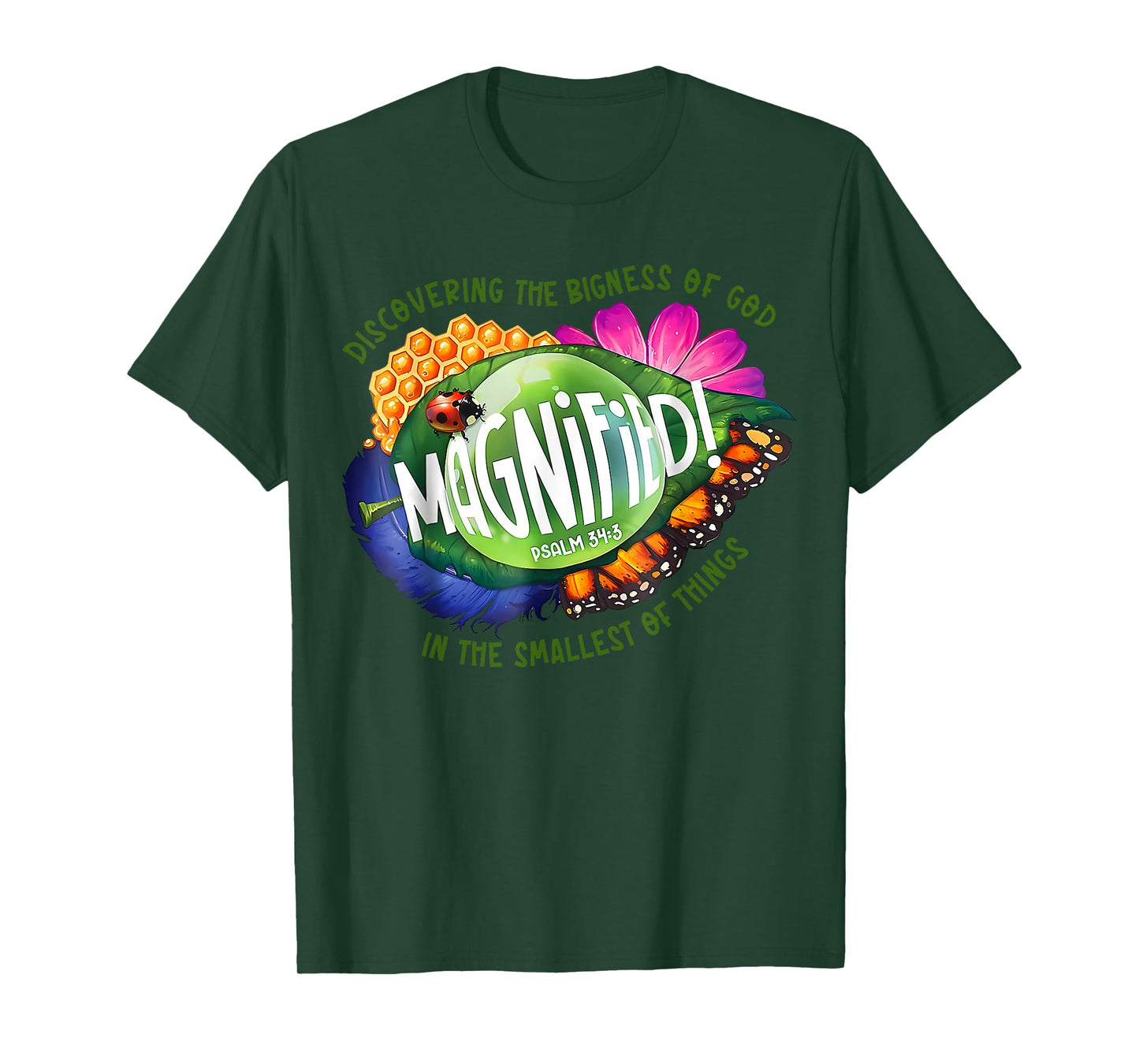 VBS 2025 Discover The bigness Of God Magnified Insect Kids T-Shirt