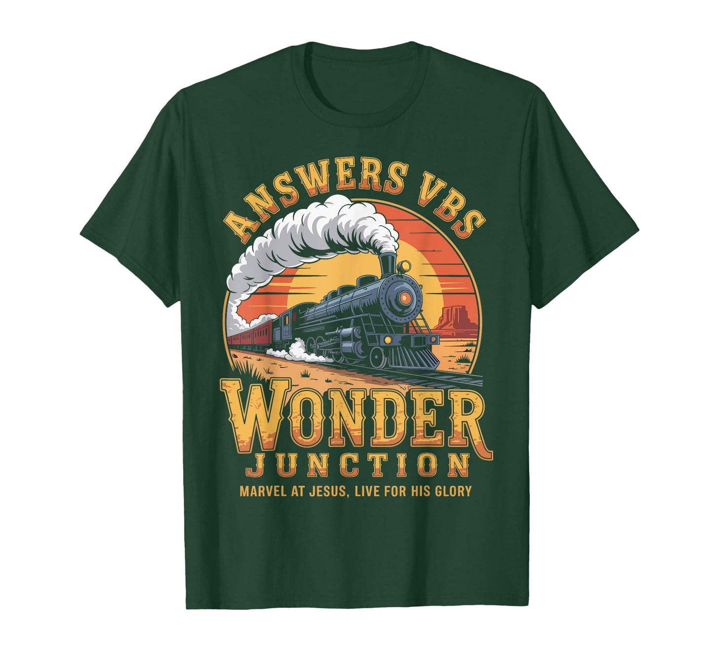 Answers VBS 2025 Wonder Junction Christian Train Glory T-Shirt