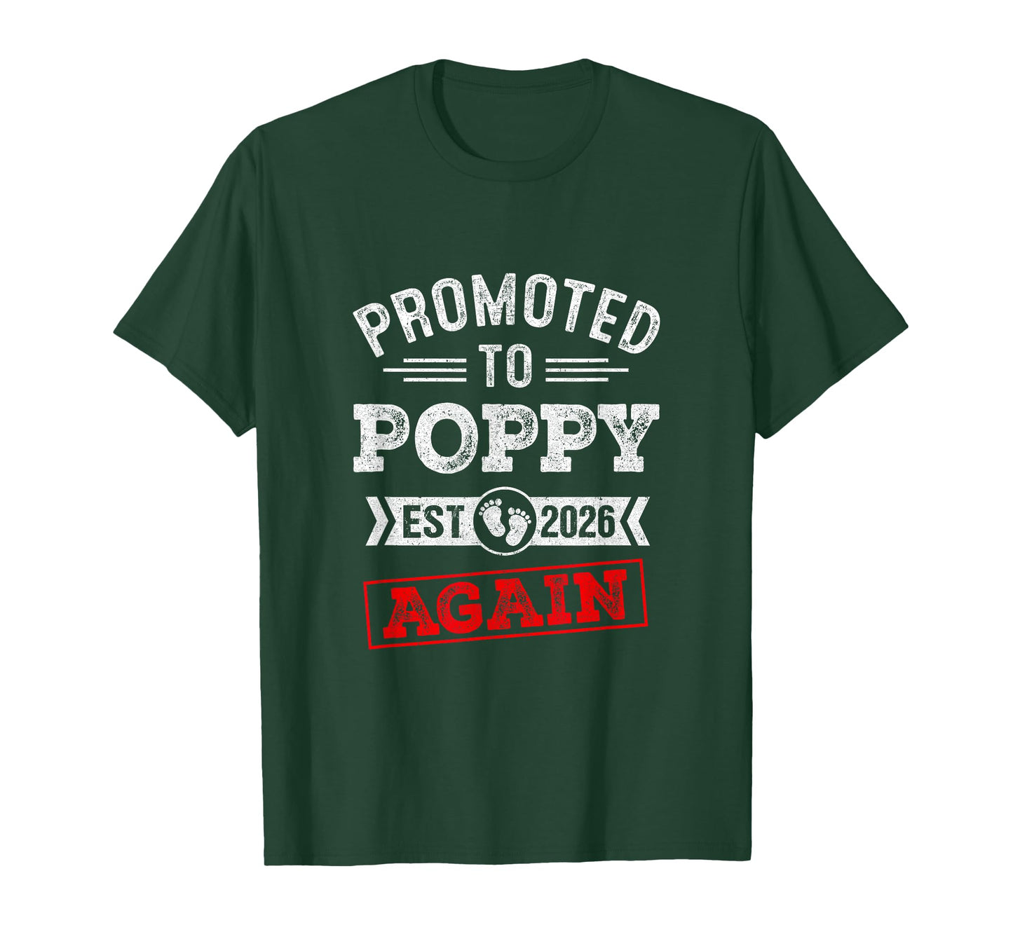 Promoted To Poppy Again 2026 Pregnancy Announcement T-Shirt