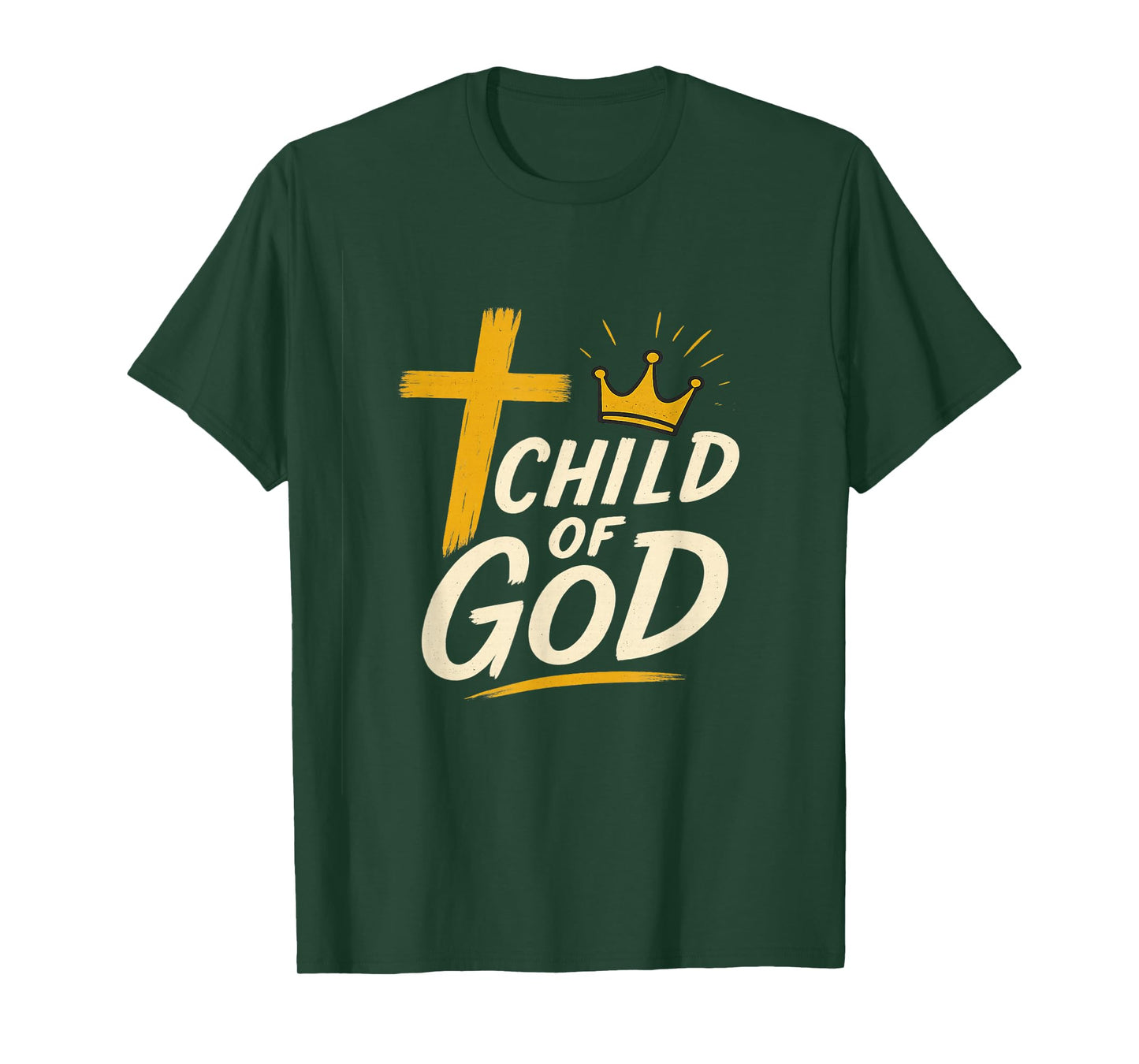 Christian Cross and Crown Graphic Tee - Child of God T-Shirt