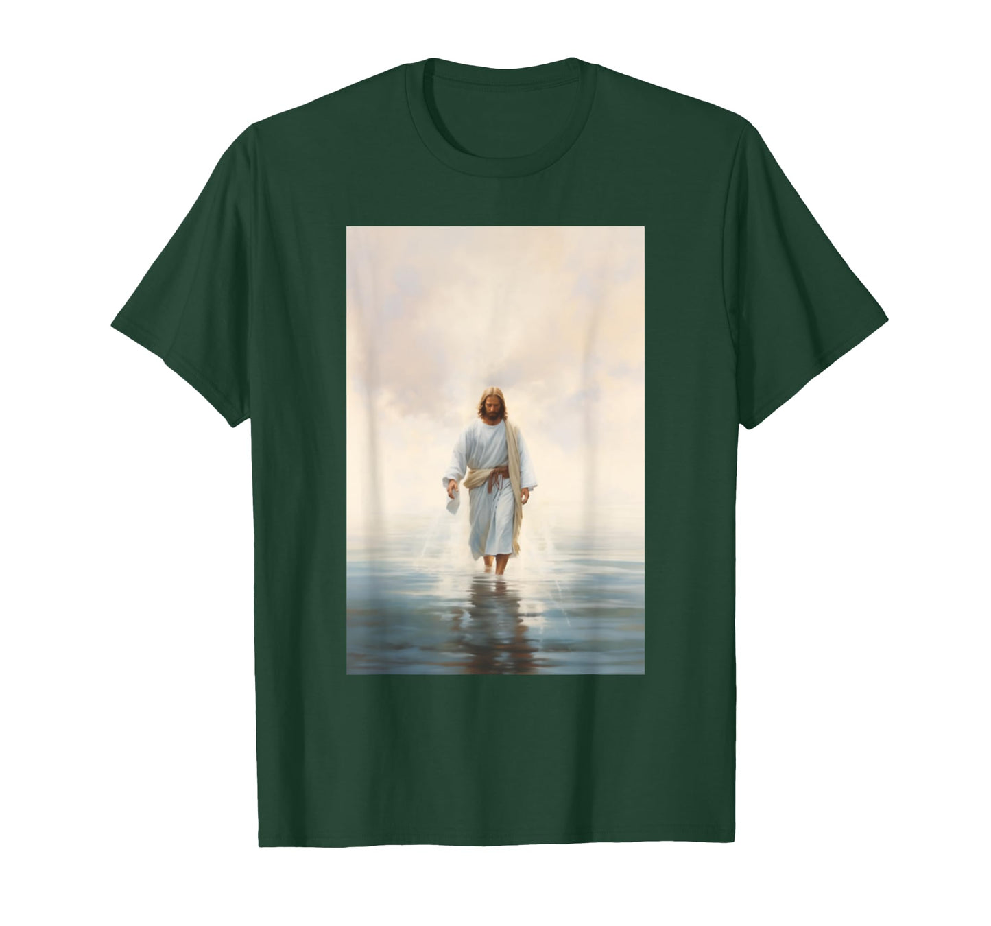 Jesus Walking On Water Christian Bible Faith God T-Shirt