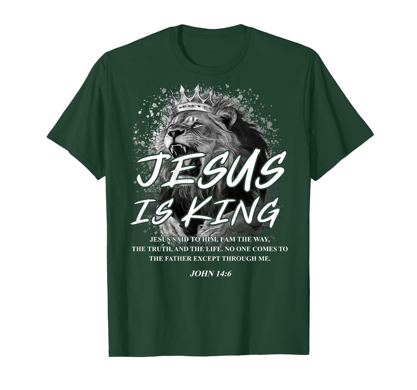 Jesus Is King John 14:6 Costume Christian Lion (On Back) T-Shirt