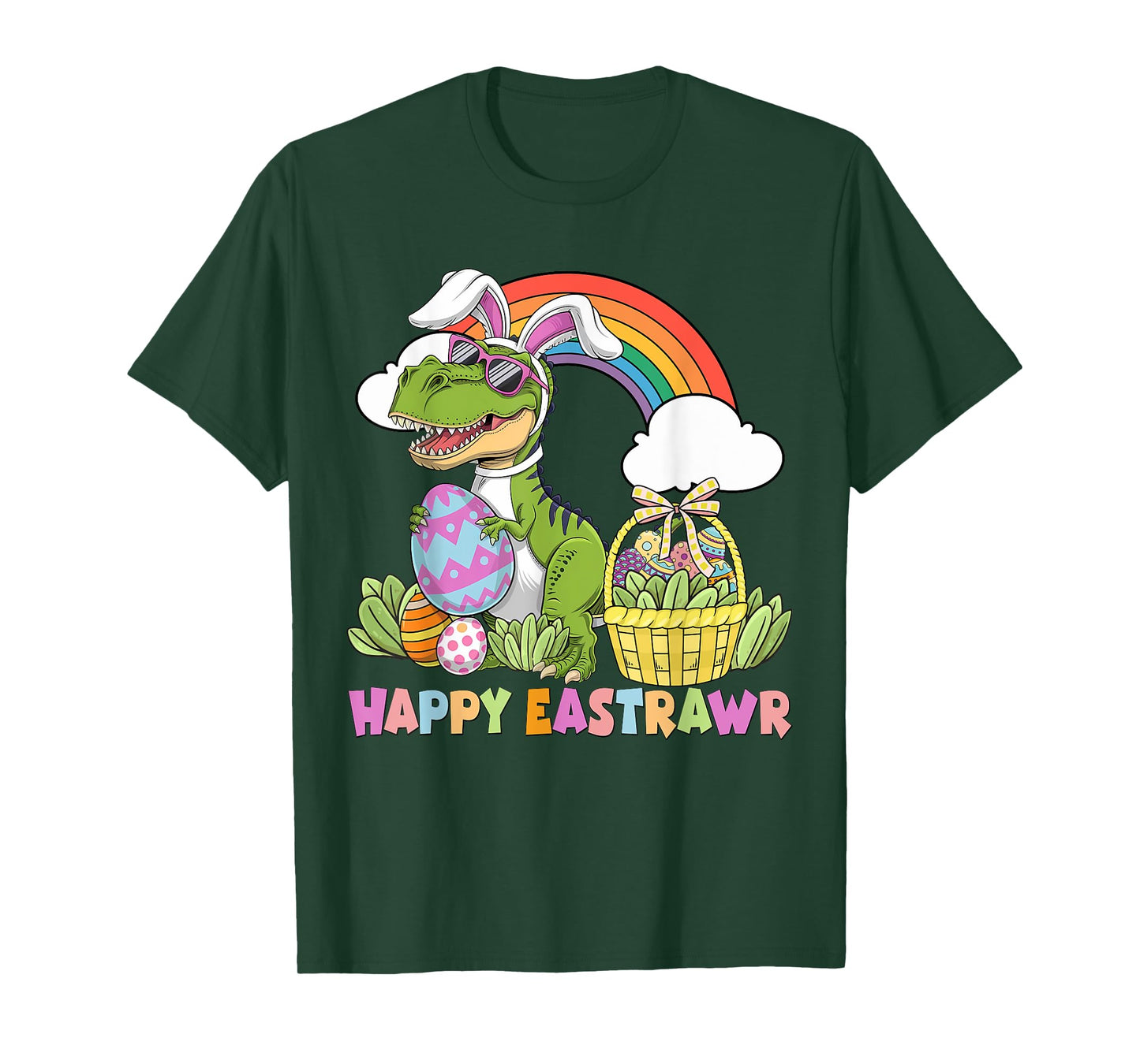 Happy Eastrawr With T-Rex Dinosaur For Toddler Easter T-Shirt