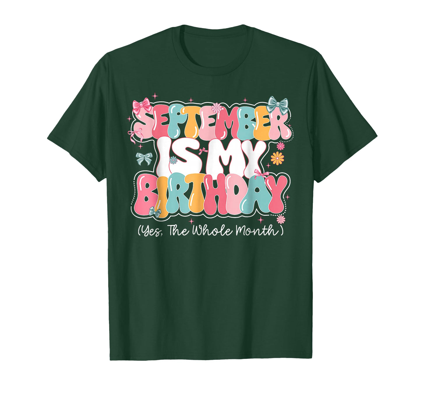 Womens September is My Birthday Queen The Whole Month Girl T-Shirt