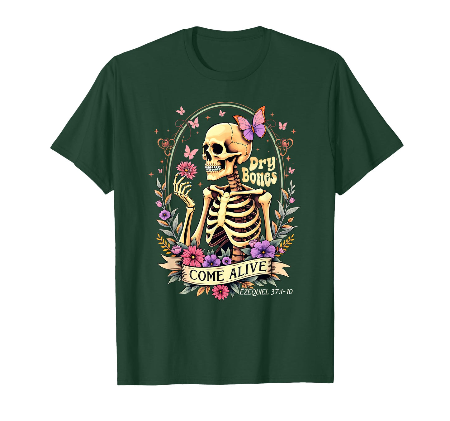 Halloween Dry Bones Come Alive Dancing Skeleton Christian T-Shirt