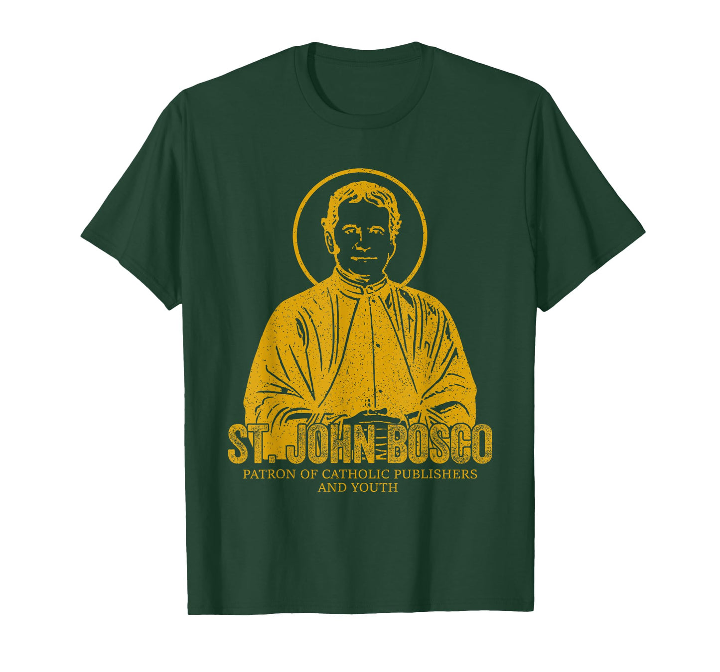 Catholicism Gold St. John Bosco Catholic Christian Saint T-Shirt