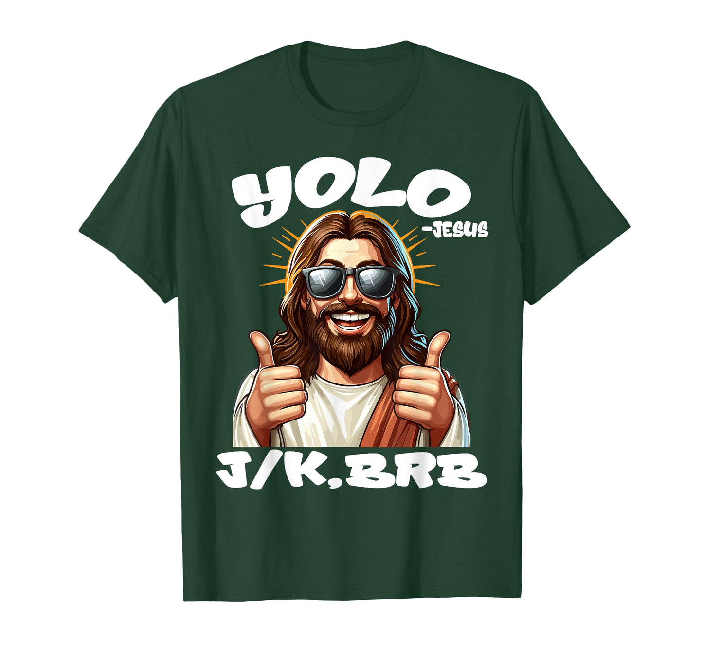 YOLO JK BRB JESUS Christians Easter Day Funny Resurrection T-Shirt