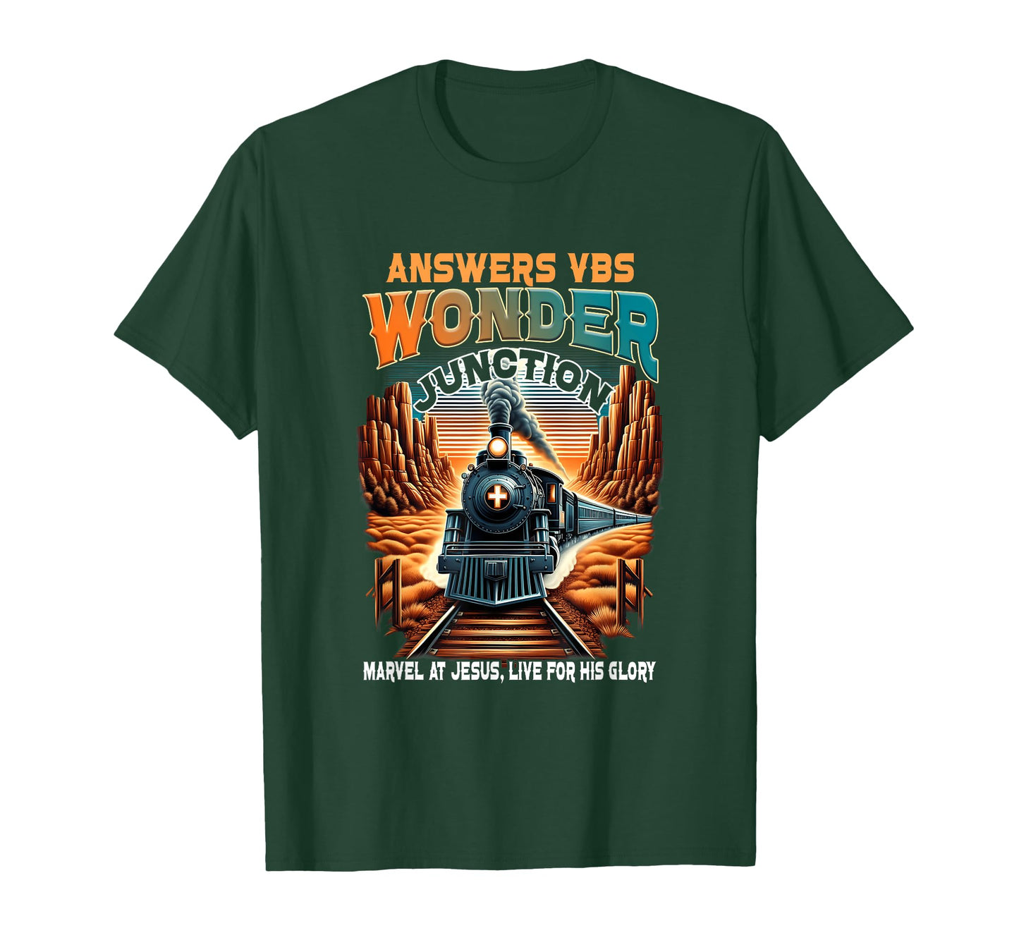 Answers VBS Wonder Junction Christian Train Theme T-Shirt