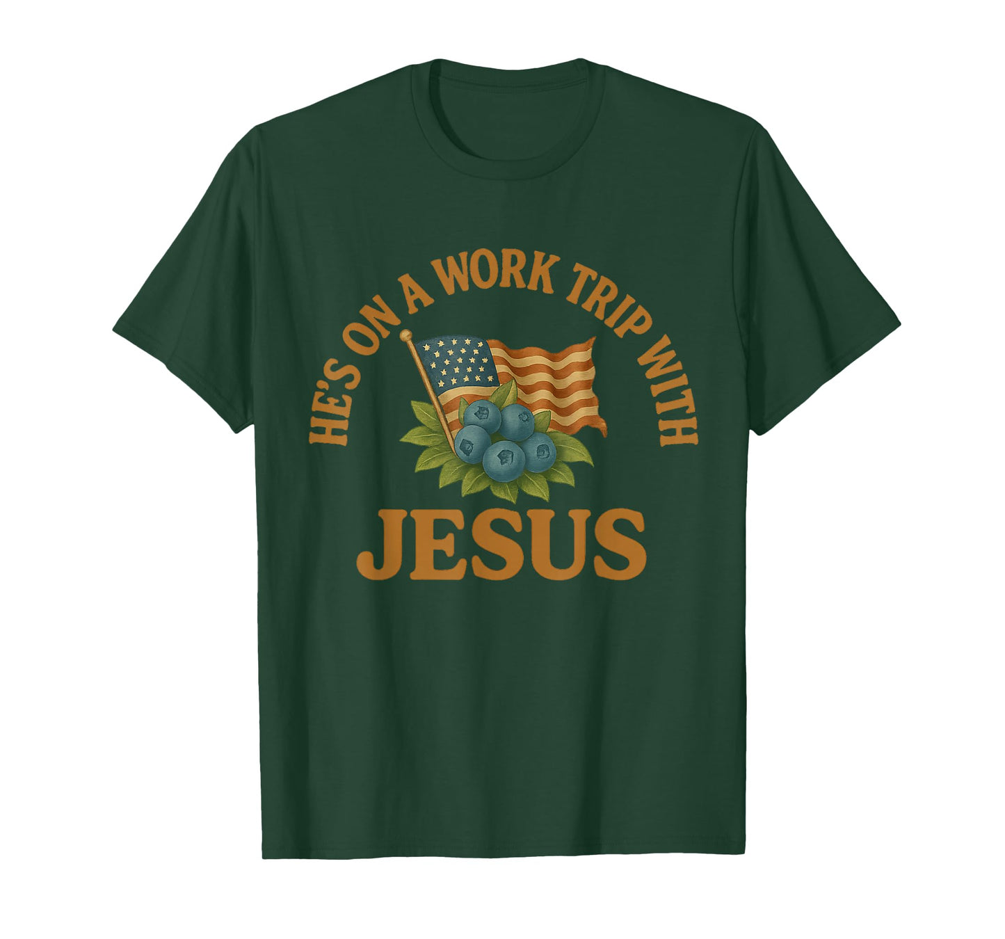 He's on a Work Trip with Jesus Christian Religious Jesus T-Shirt