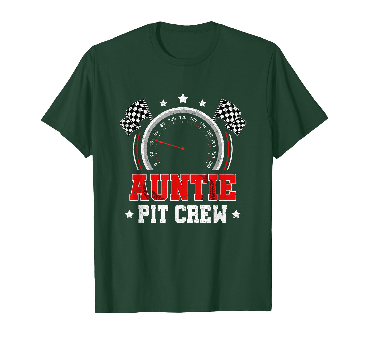 Auntie Pit Crew Race Car Birthday Party Racing Family T-Shirt