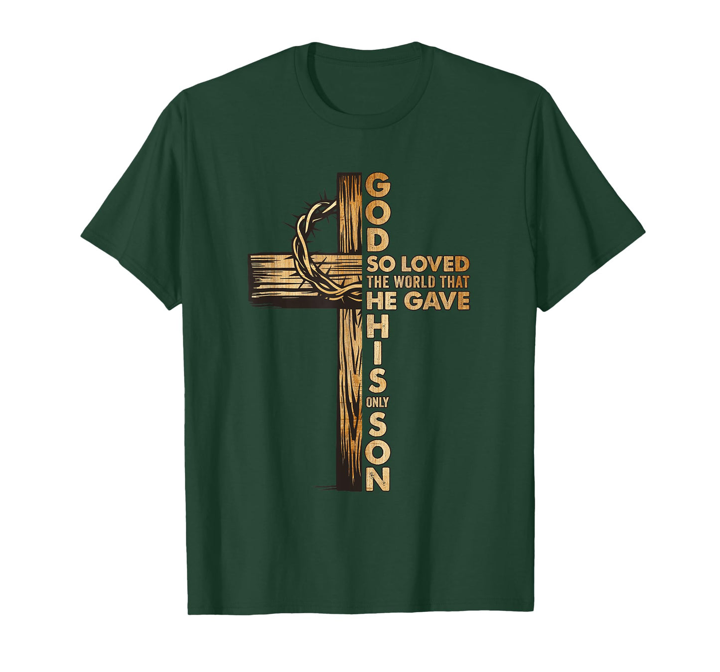 John 3:16 Jesus Christian Cross Bible Faith Religious T-Shirt