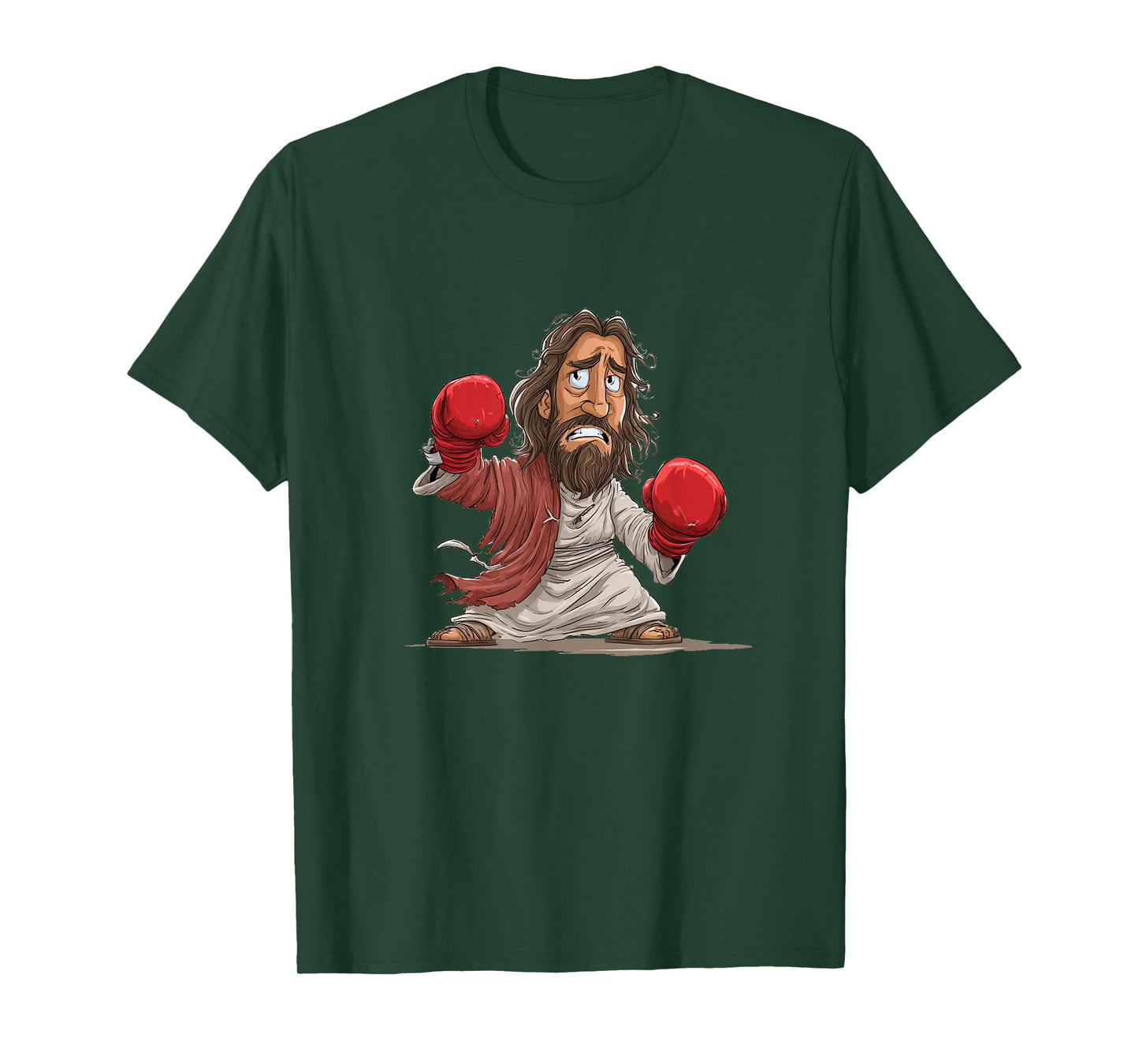 Pretty Sporty Jesus Christ with Boxing Gloves for Fight Fans T-Shirt